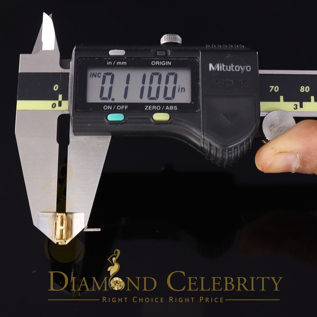 DiamondCelebritees 0.10ct Diamond Stud Earrings Yellow 925 Sterling Silver For Men's & Women's