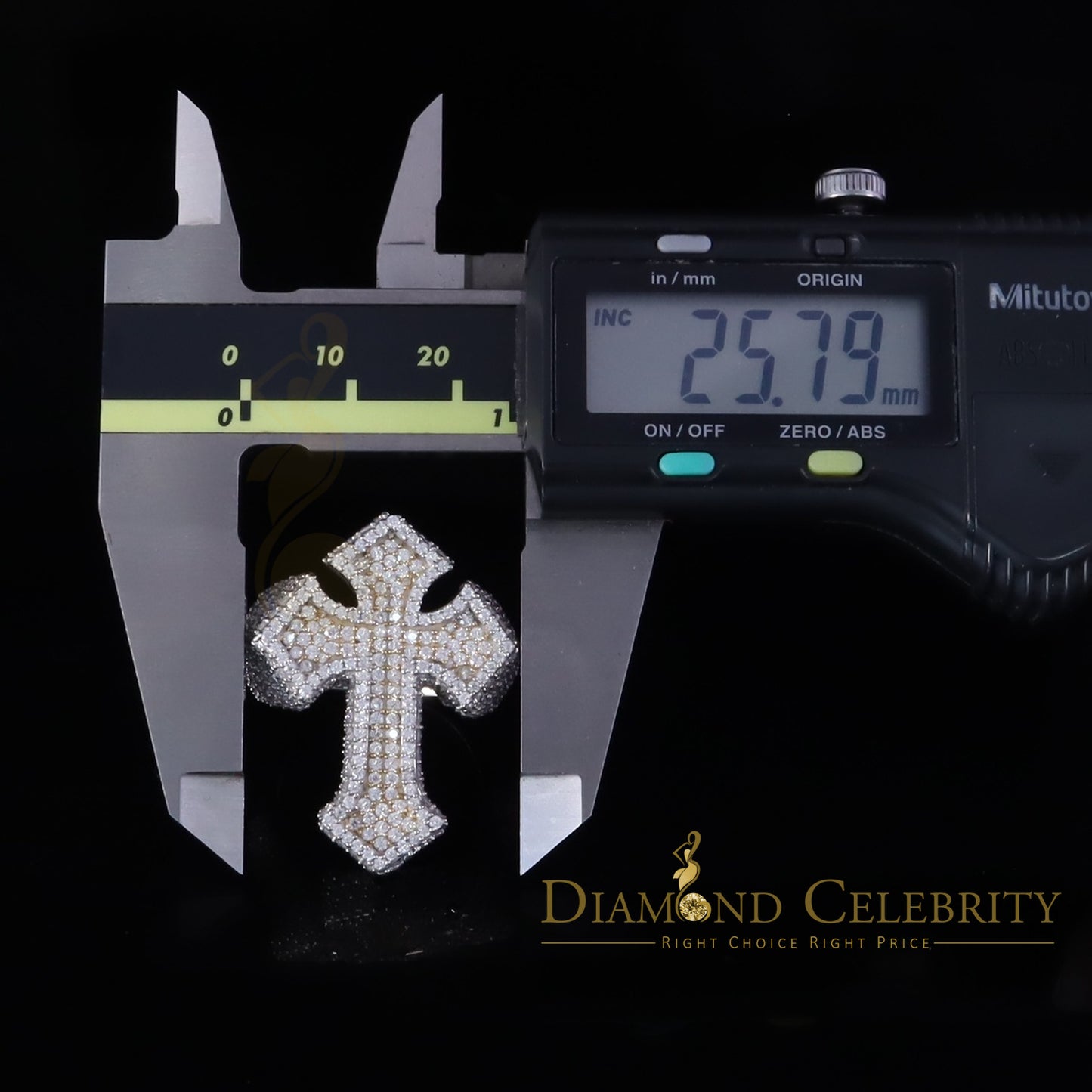 DiamondCelebritees New Men's 925 Sterling Silver 5.50ct VVS D Moissanite White Cross Rings Size 10