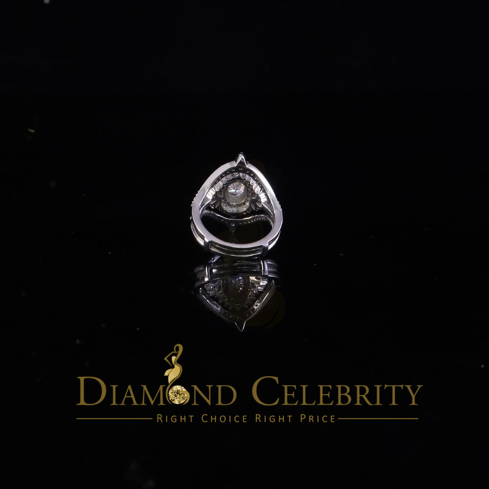 DiamondCelebritees 925 White Silver Moissanite 3.0ct Solitaire Enhancer Guard Wrap Ring Insert S Z7
