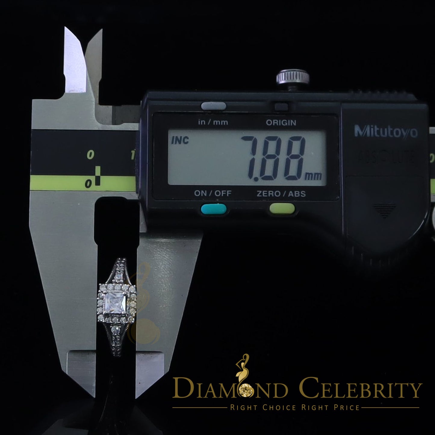 DiamondCelebritees 1.0CT 925 Sterling Silver White Ladies Ring Cubic Zirconia Ring Size 7