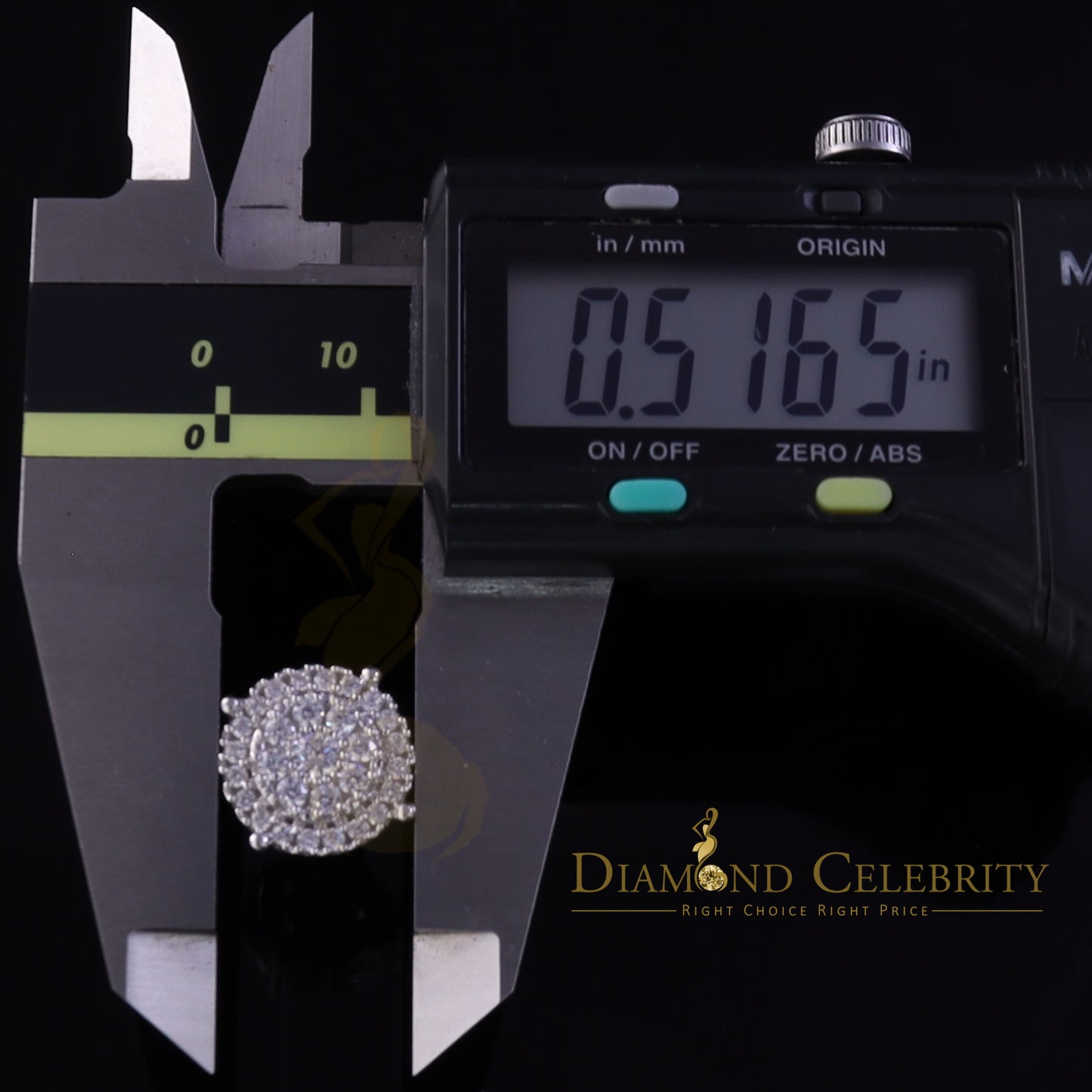 DiamondCelebritees 925 Sterling White Silver 2.82ct Cubic Zirconia Round Women's Stud Earrings