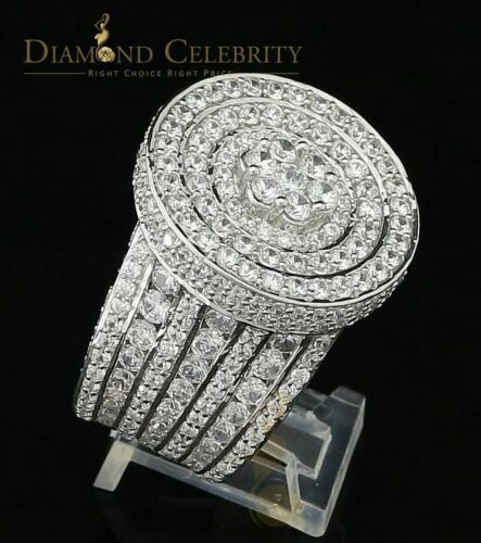 DiamondCelebritees 925 Sterling White Silver Cubic Zirconia 25.0ct Engagement Band Rings Men Size12