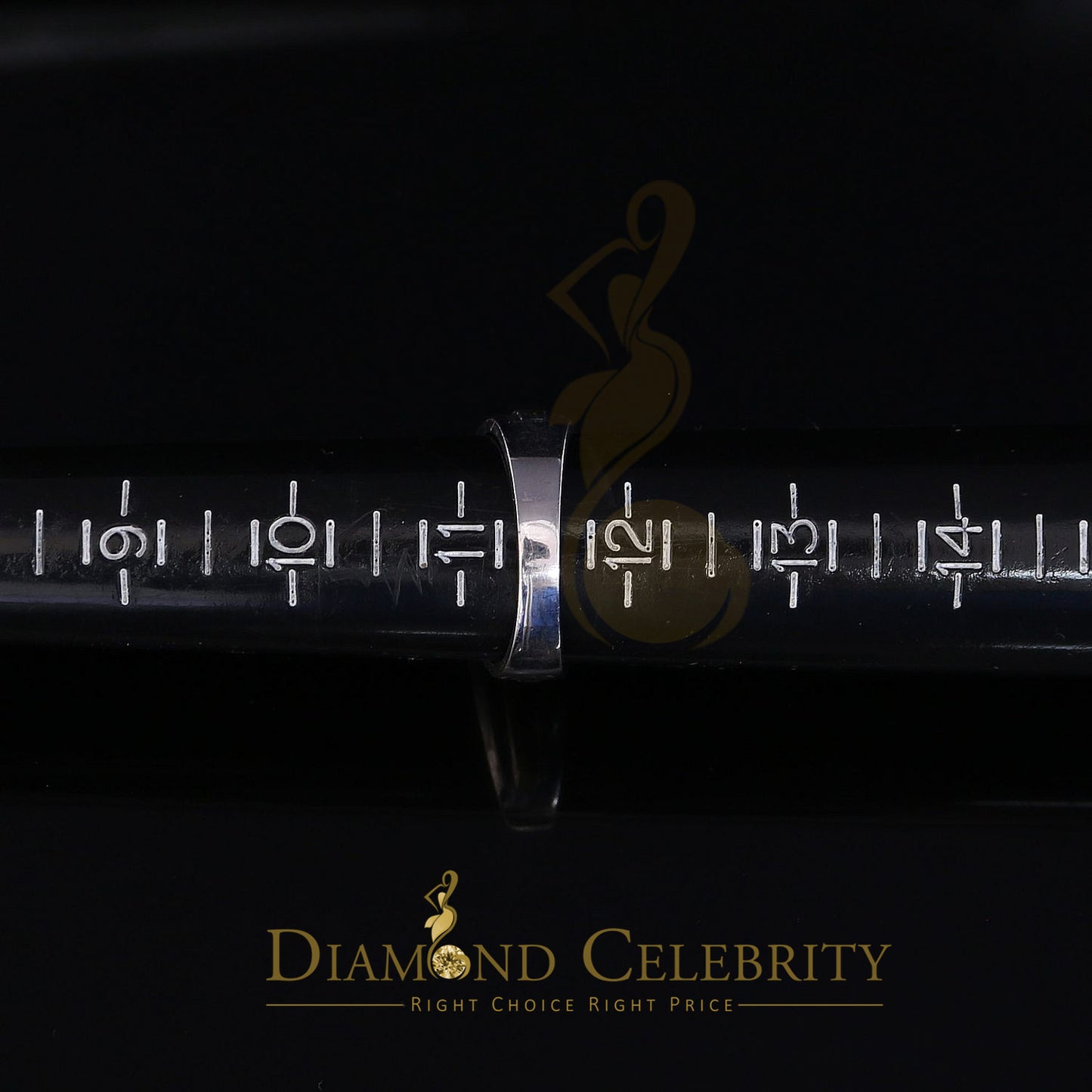 DiamondCelebritees 925 Silver White 0.38ct Cubic Zirconia Wide Men's Engagement Band Ring Size 11.5