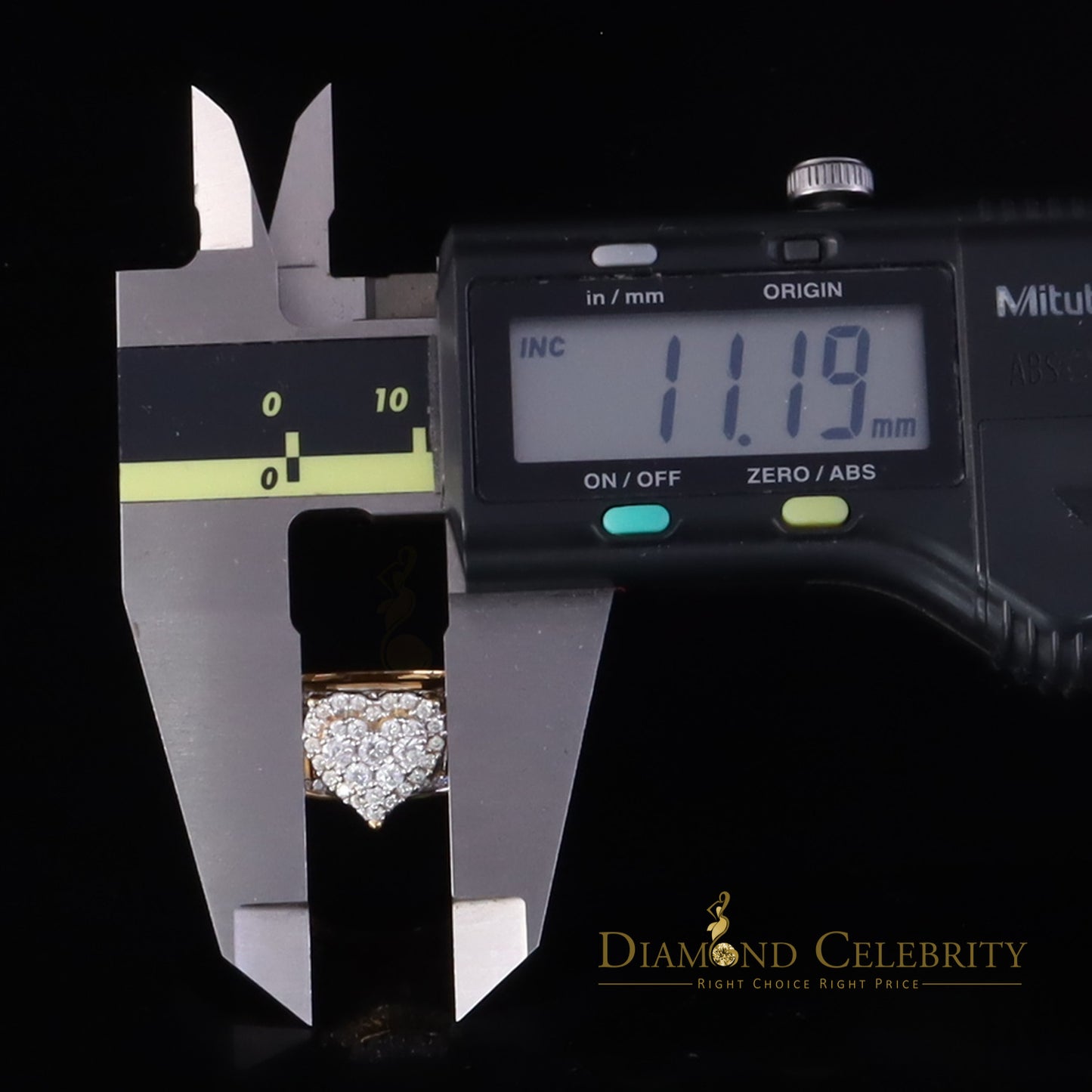 DiamondCelebritees New Women Heart Cindarella Ring 925 Yellow Silver1.20ct VVS D Clr.Moissanite SZ7