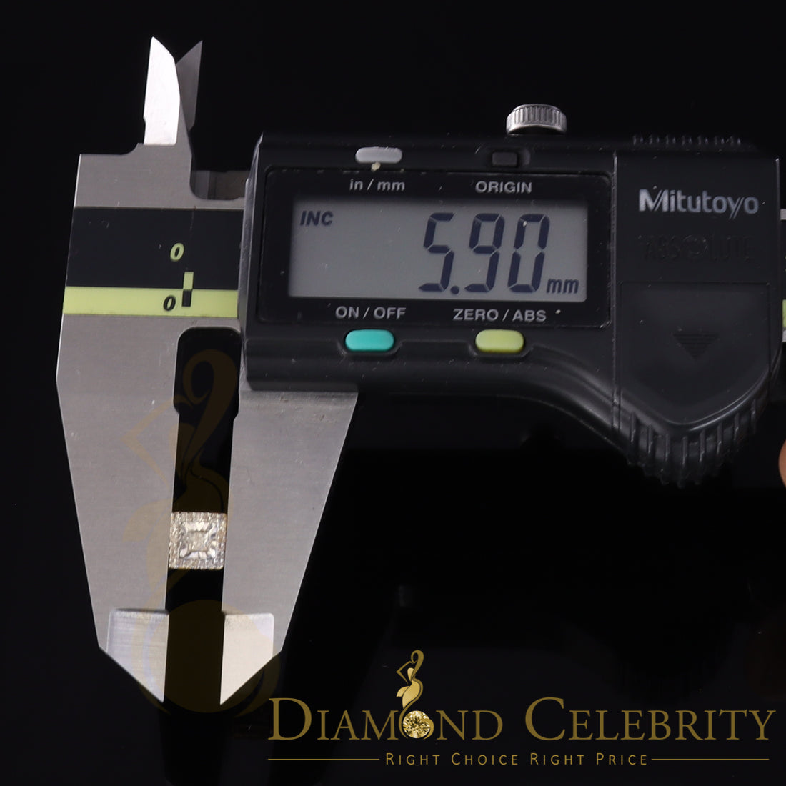 DiamondCelebritees 925 Yellow Silver 0.20ct Diamond Women's/ Men's Stud Square Fashion Earrings