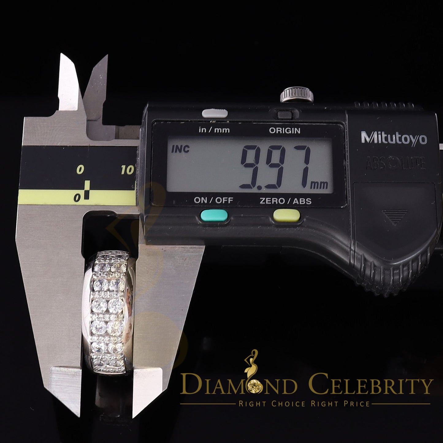 DiamondCelebritees Men's 3.0ct Cubic Zirconia white Silver Round Adjustable Ring From SZ 8 to 10