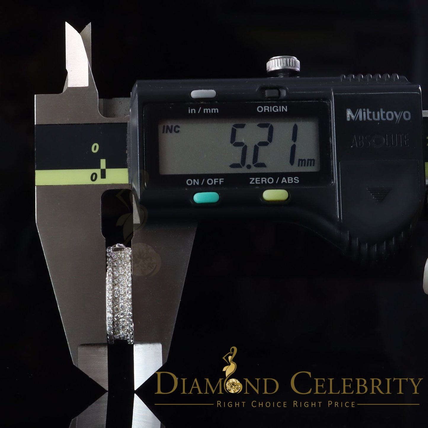 DiamondCelebritees 925 Sterling Silver Mens hip hop white Gold Iced 3 row Huggie Hoop earrings