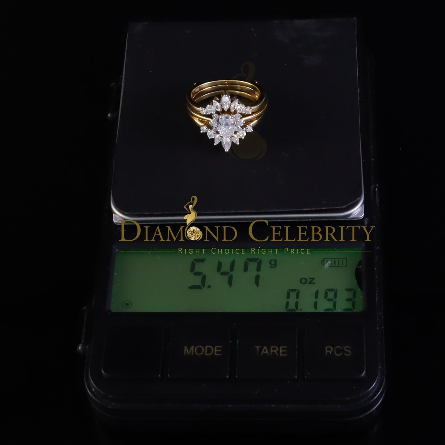 DiamondCelebritees 925 Silver Yellow 1.25ct VVS D Oval Solitaire Moissanite Bridal Insert Ring SZ 7