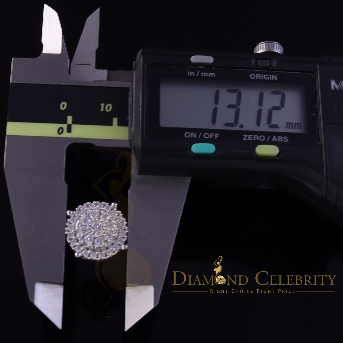 DiamondCelebritees 925 Sterling White Silver 2.82ct Cubic Zirconia Round Women's Stud Earrings