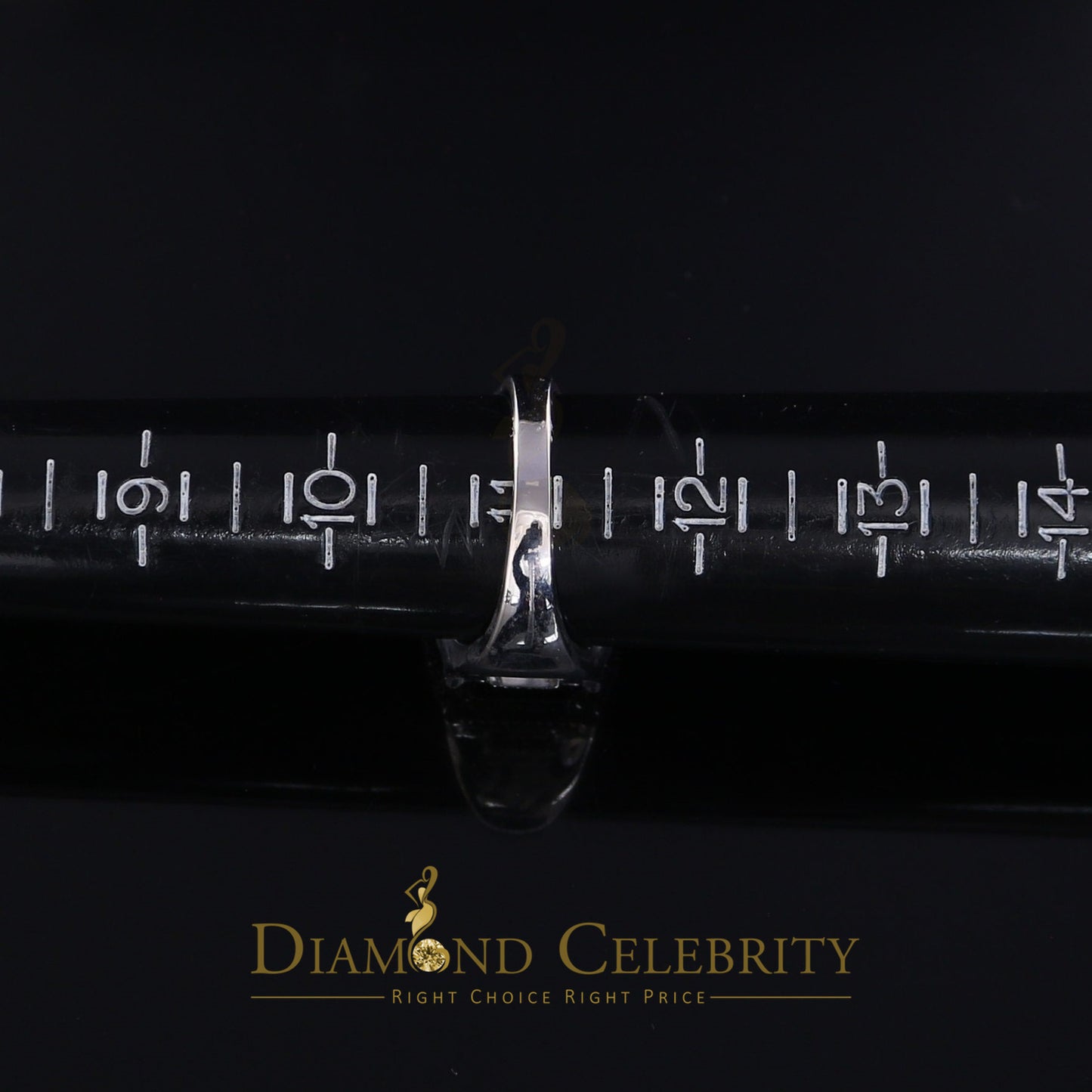 DiamondCelebritees Real Diamond 0.66 CT 925 Silver White Rectangle Engagement Men's Ring Size 11