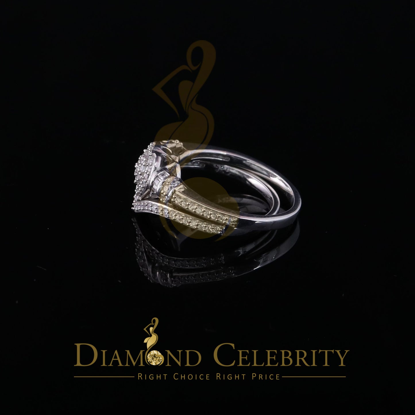 DiamondCelebritees White 925 Sterling Silver Heart Cubic Zirconia 1.11ct Womens Engagement Ring SZ7