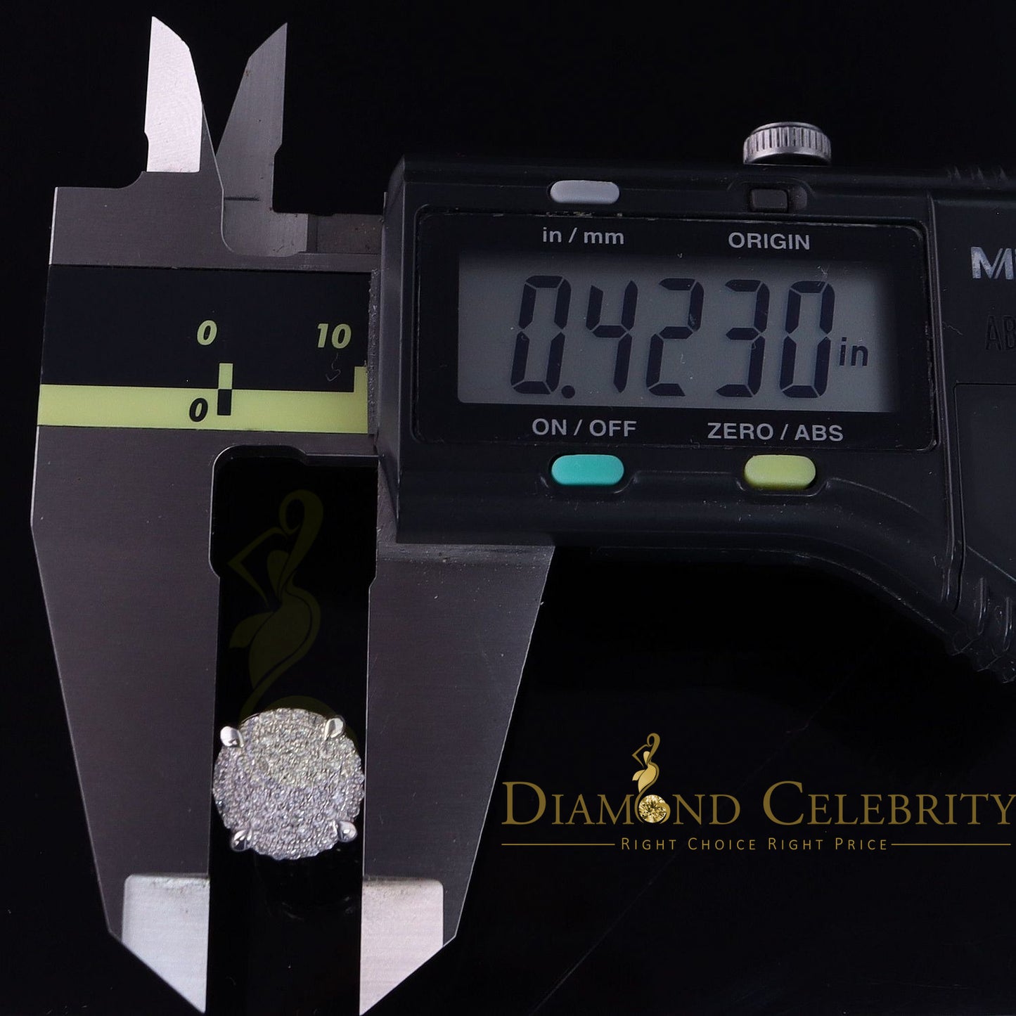 DiamondCelebritees 925 White Sterling Silver 1.06ct Cubic Zirconia Round Women's Stud Earrings