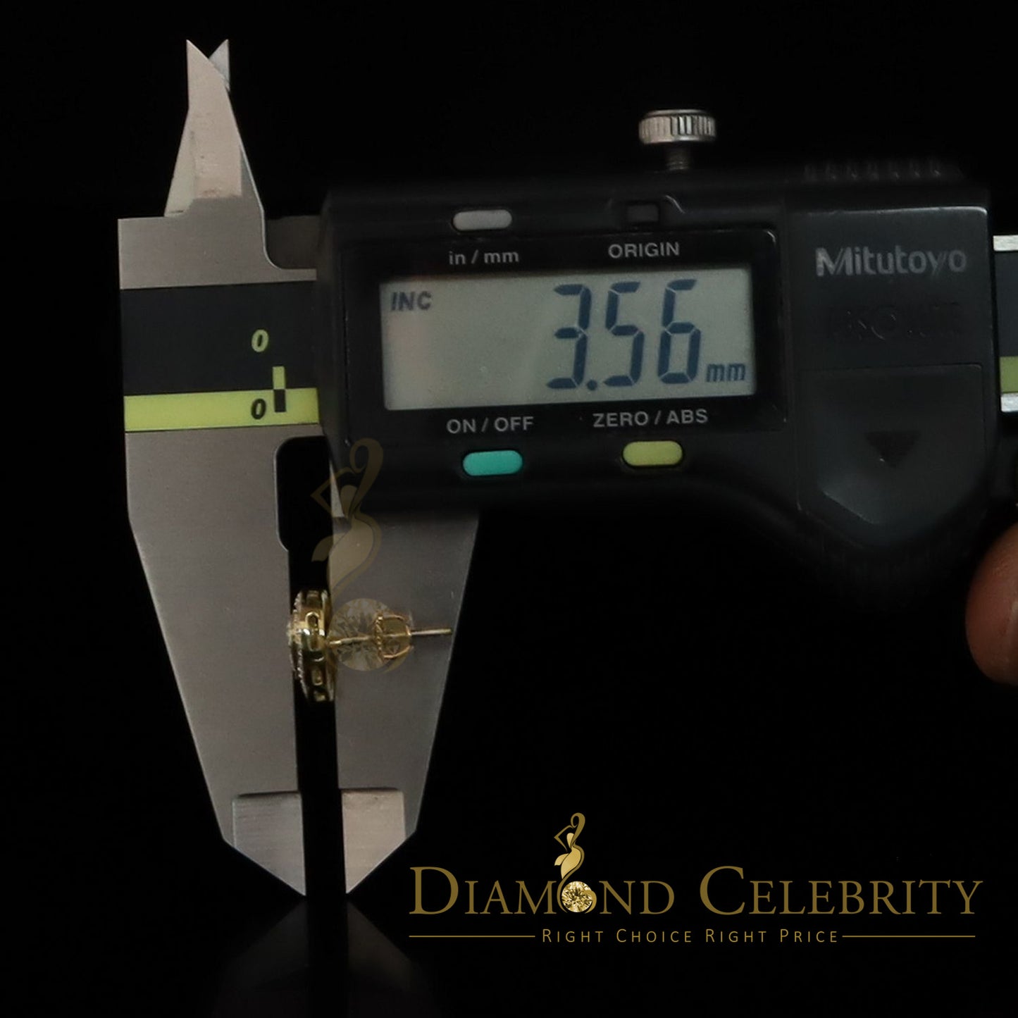 DiamondCelebritees Aretes Para Hombre Heart 925 Yellow Silver 0.20ct Diamond Women's /Men's Earring