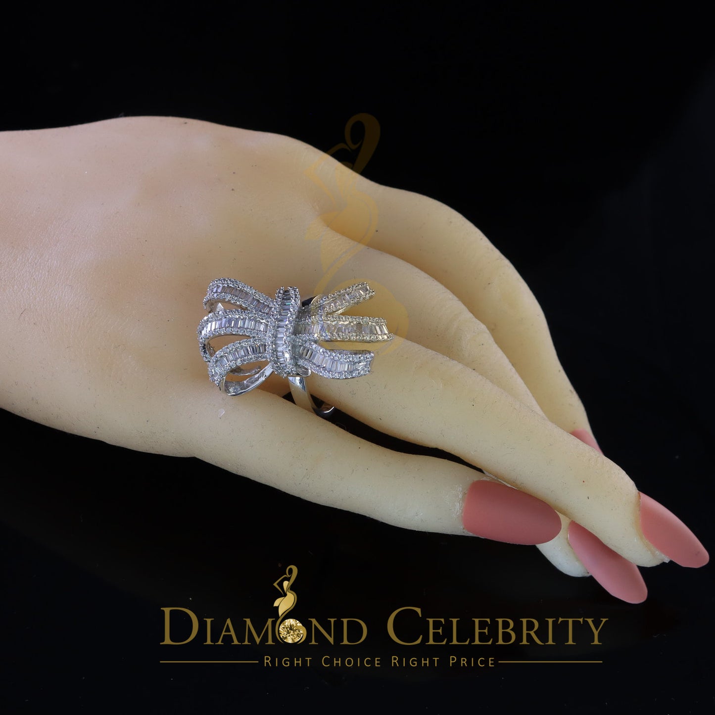 DiamondCelebritees 925 Sterling In 4.00ct Cubic Zirconia White Silver Cocktail Womens Ring Size 9