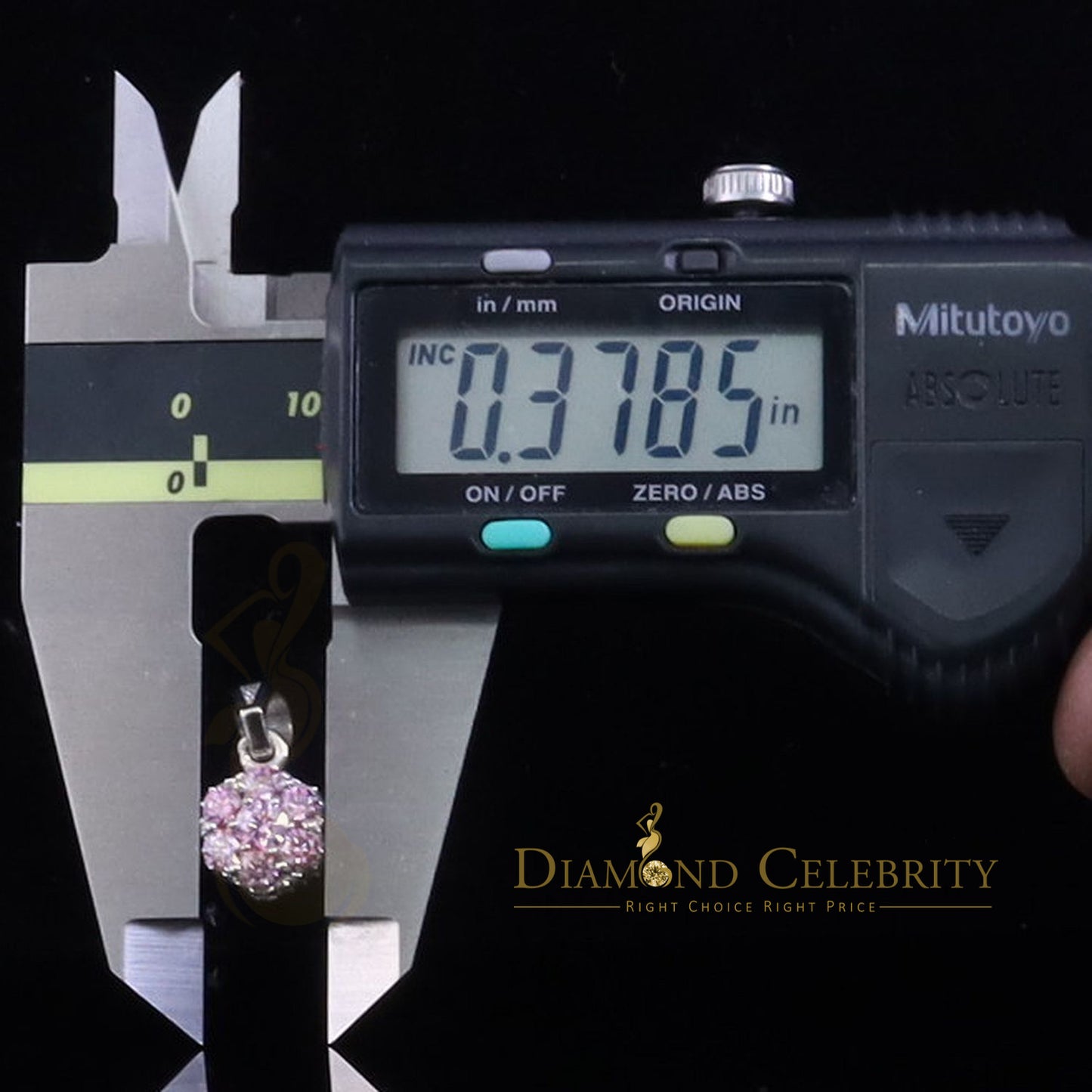 DiamondCelebritees Women's 925 Sterling Silver White 1.50 ct VVS 'D' Pink Moissanite Floral Pendant