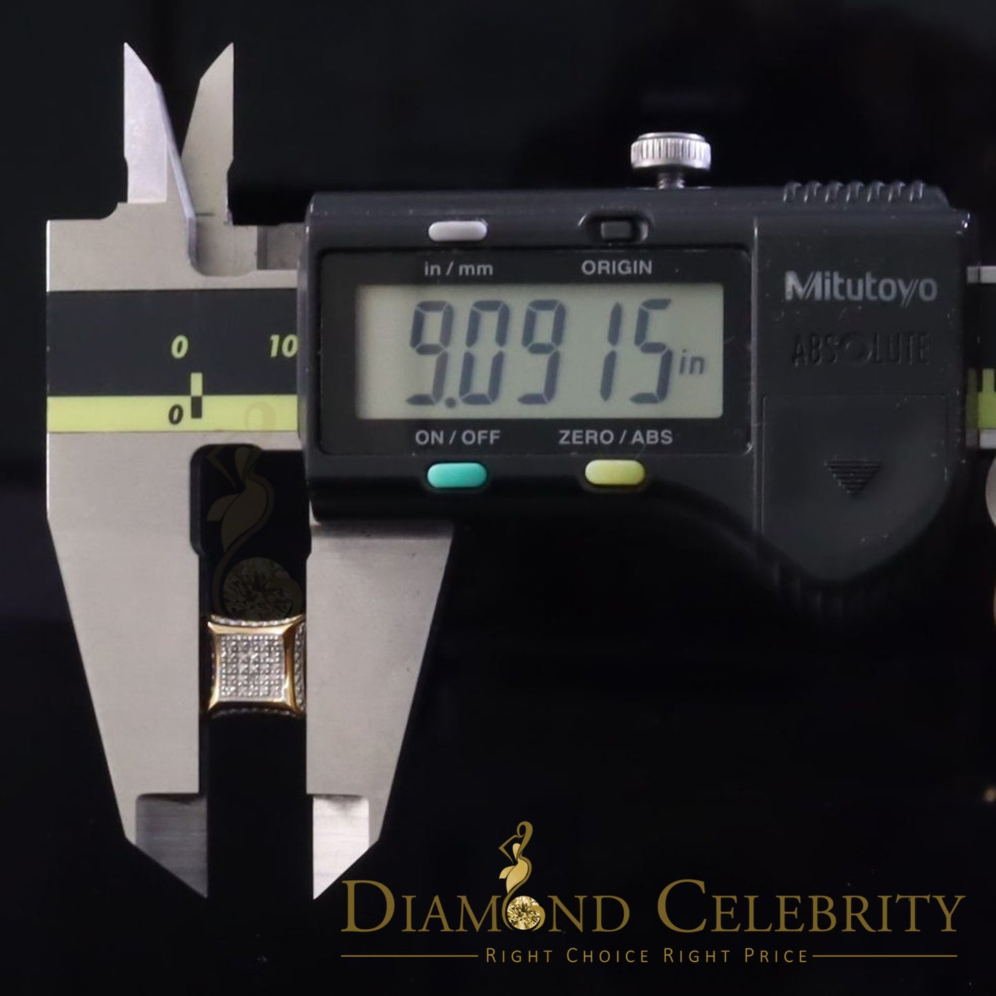 DiamondCelebritees10K Yellow Real Gold Stud Earring with Real 0.20ct Diamond earrings