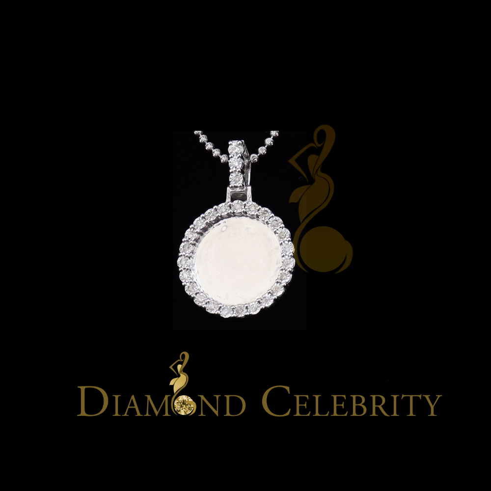 DiamondCelebritees Real 0.50ct Diamond 925 Sterling Silver 1.0" PICTURE Fashion White Pendant