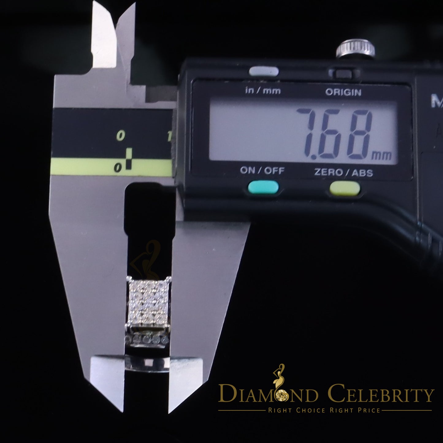 DiamondCelebritees Cinderella Rectangle Real 0.16ct Diamond 925 Silver White Womens Ring Size 8