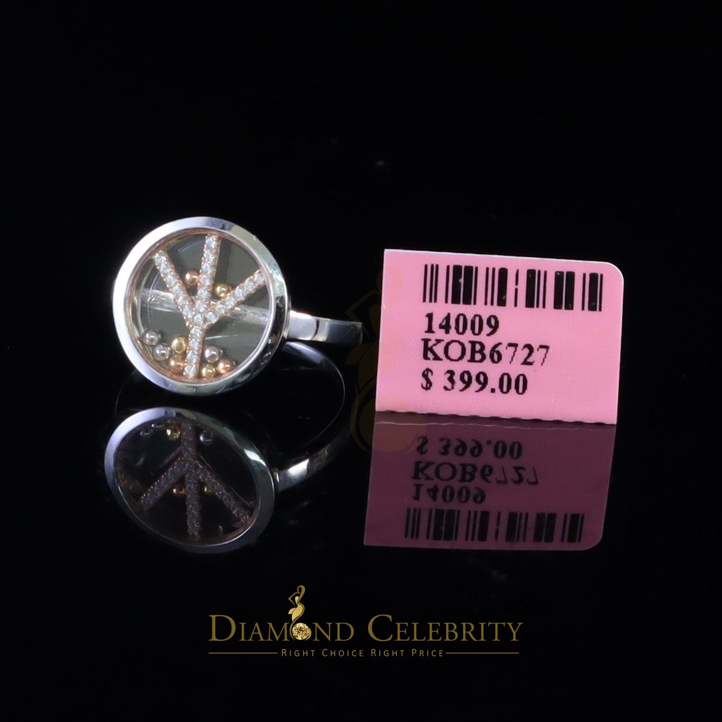 DiamondCelebritees Sterling 925 White Silver 0.30ct Round Cubic Zirconia Womens Ring Size 7
