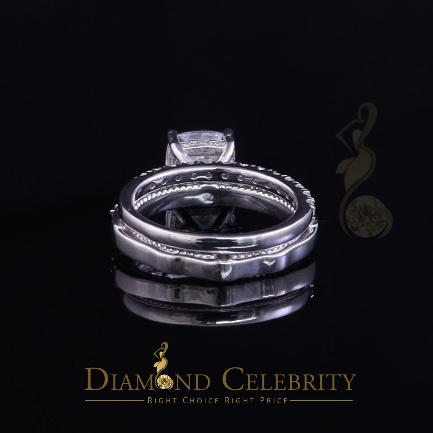 DiamondCelebritees 6.13 ct White Cubic Zirconia 925 Sterling Silver Bridal Fashion Womens Ring SZ 7