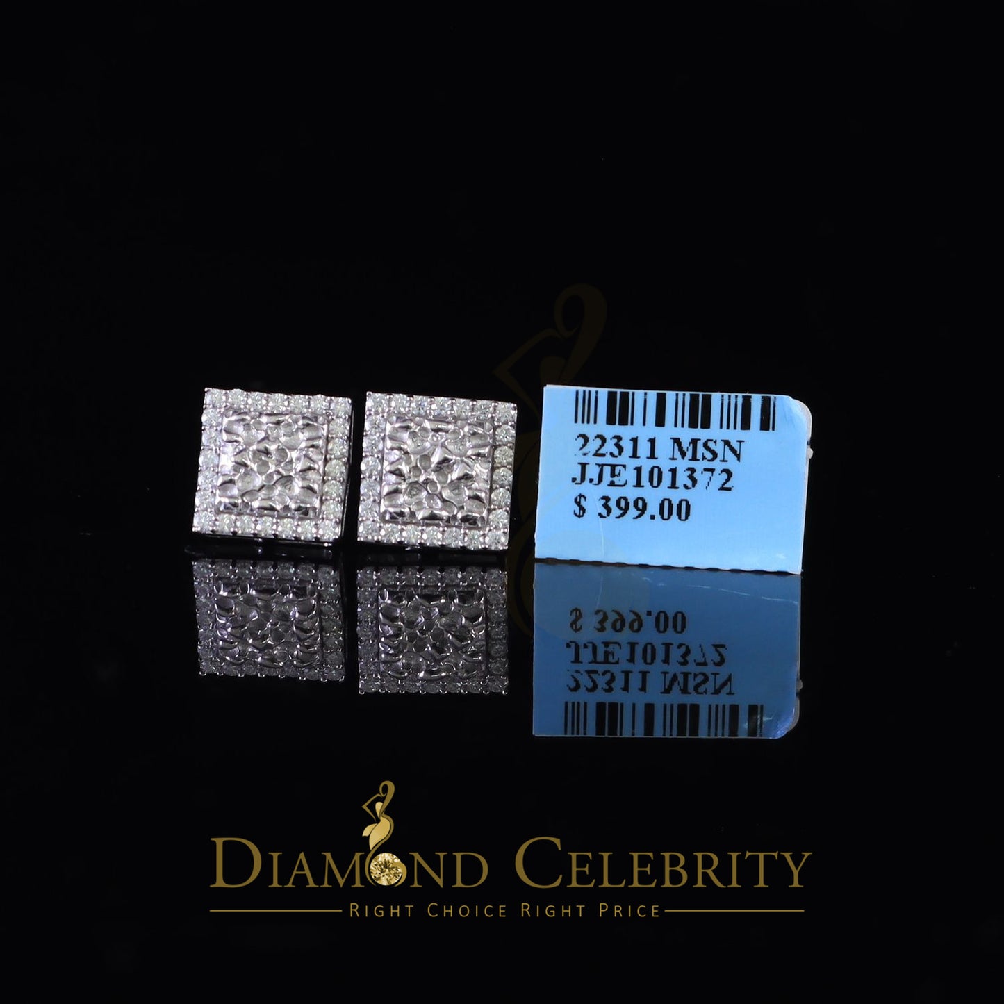 Diamondcelebritees 1.50ct Moissanite White 925 Sterling Silver Women's Hoop Earrings