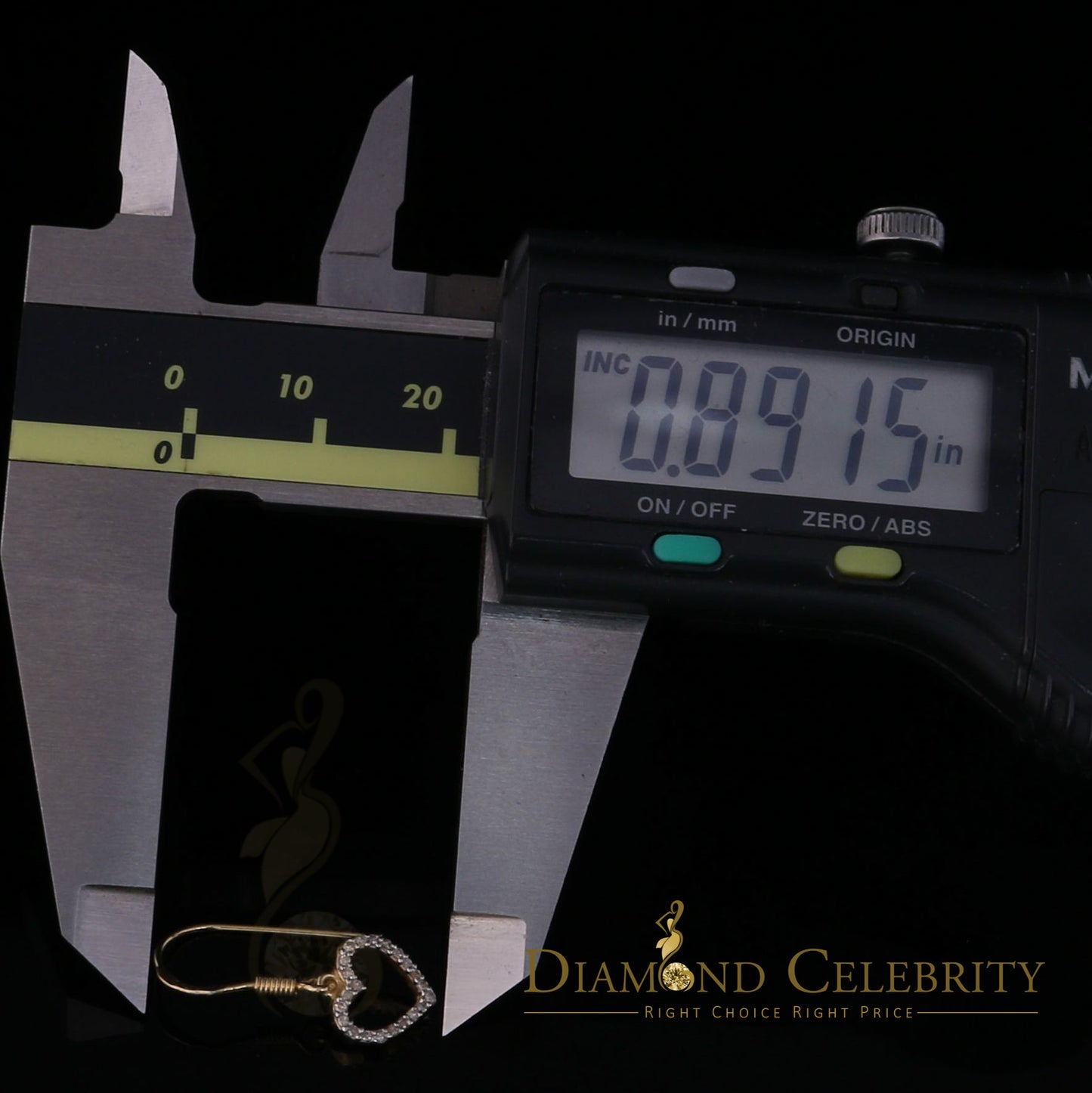 DiamondCelebritees 0.20ct Diamond 925 Sterling Silver Yellow Dangling Stud Earring For Men / Women