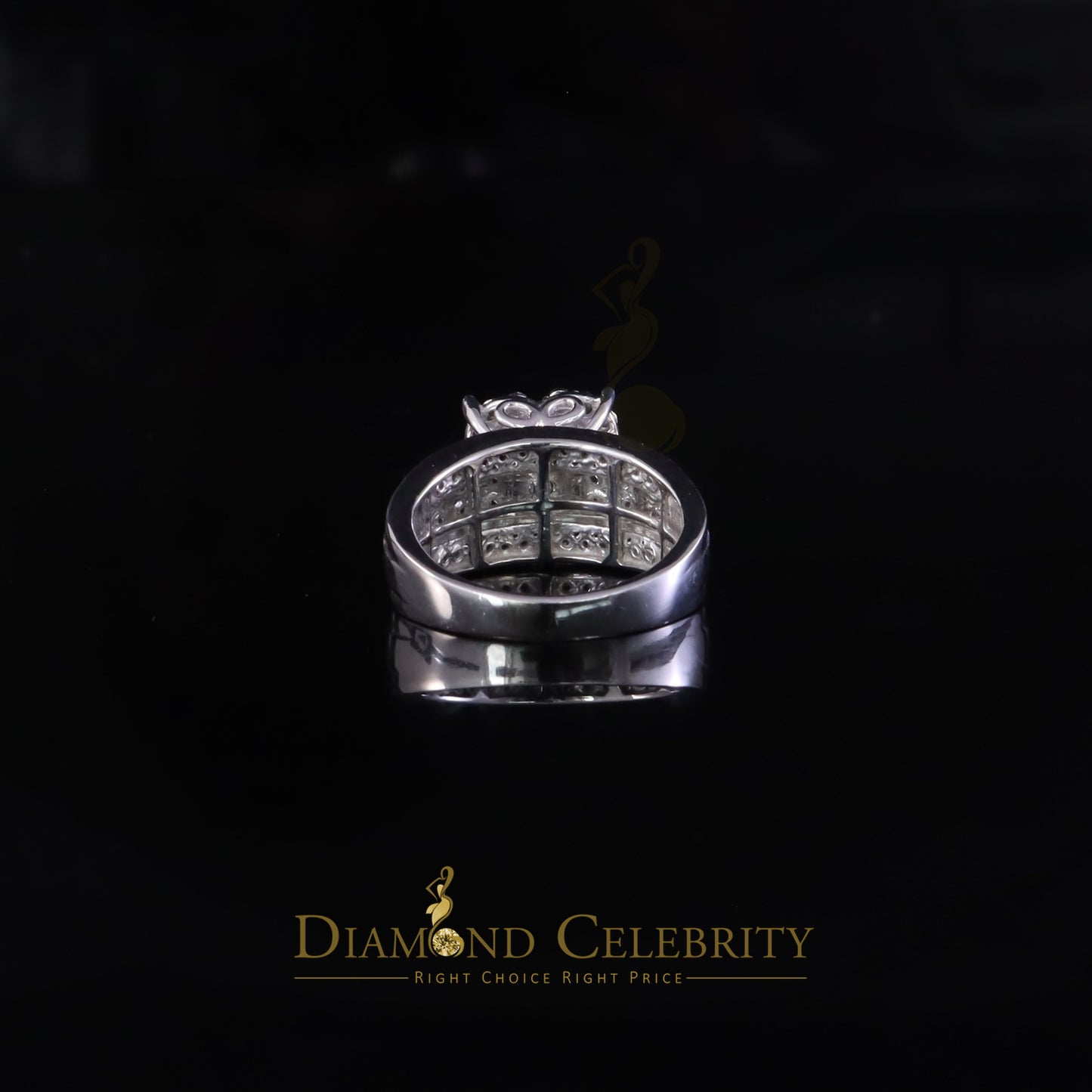 DiamondCelebritees New Cindarella Heart Ring SZ7 Real Diamond 0.25ct White 925 Silver for Women