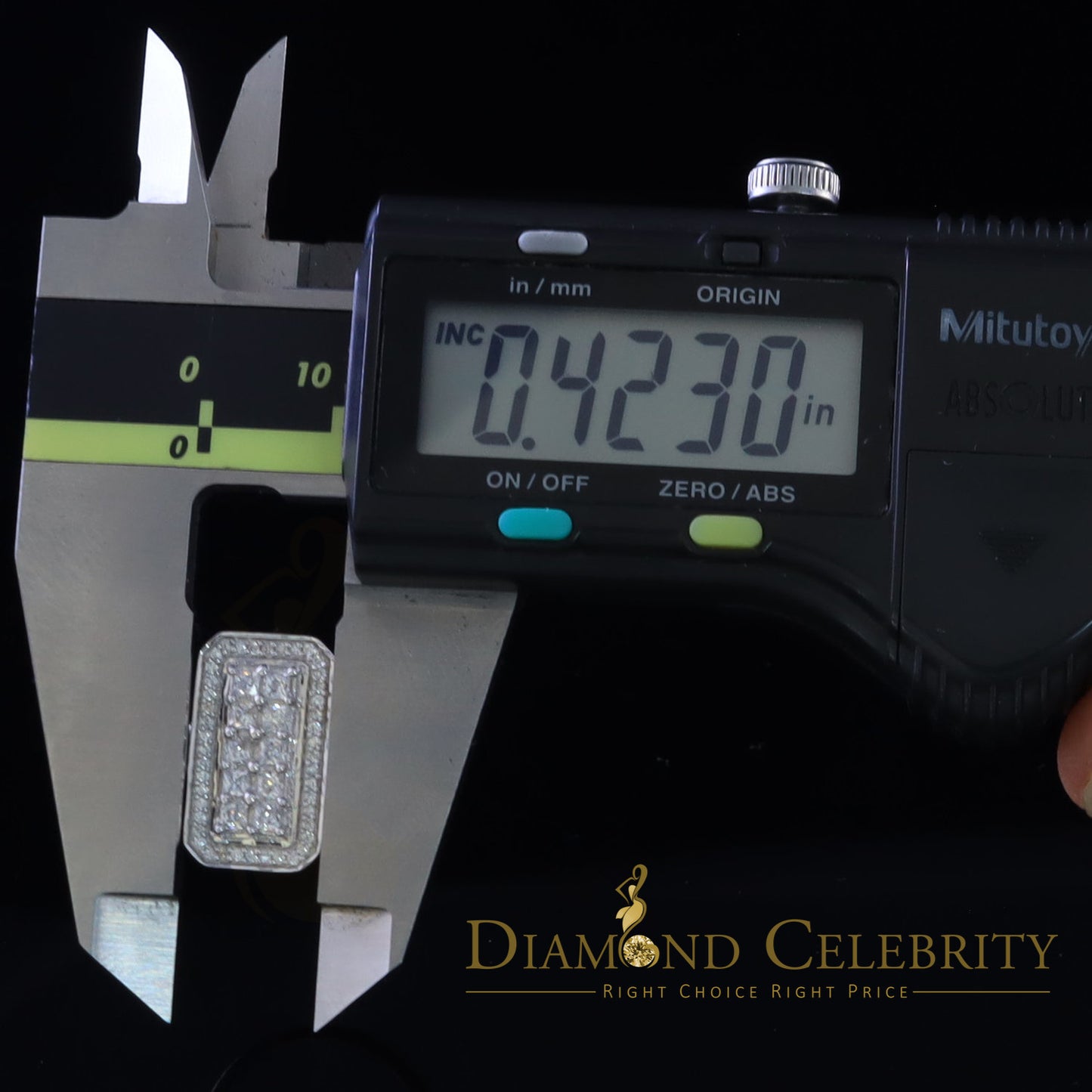 DiamondCelebritees 925 Sterling White Silver with Cubic Zirconia 2.75 ct Rectangle Ring Size 7