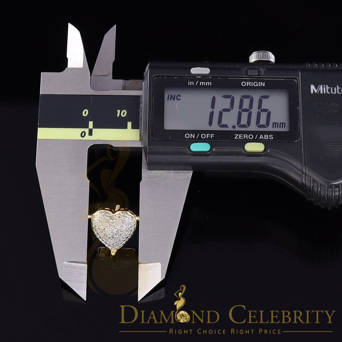 DiamondCelebritees Style Heart 925 Yellow Silver 0.25ct Diamond Women's & Men's Fashion Earrings