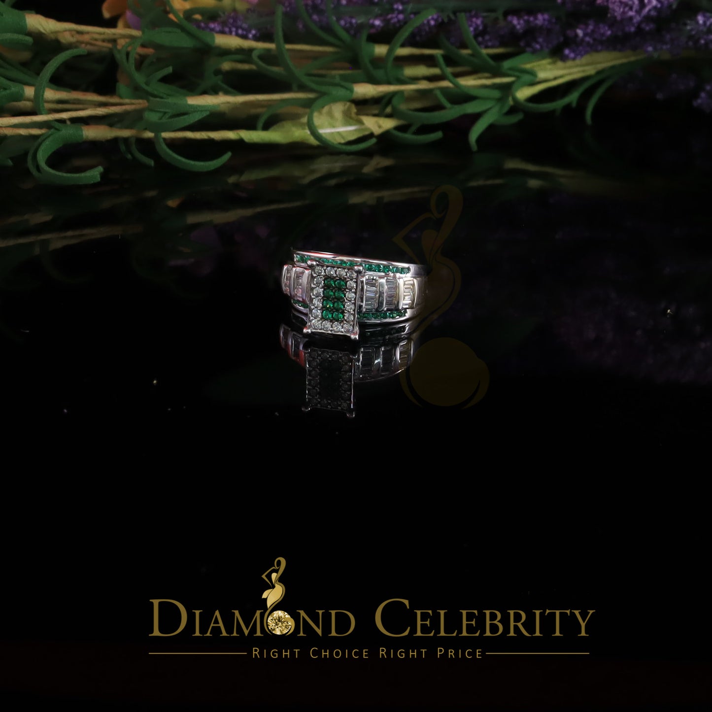 DiamondCelebritees 925 Sterling White Silver Cinderella Cubic Zirconia 1.50ct Womens Ring Size 7