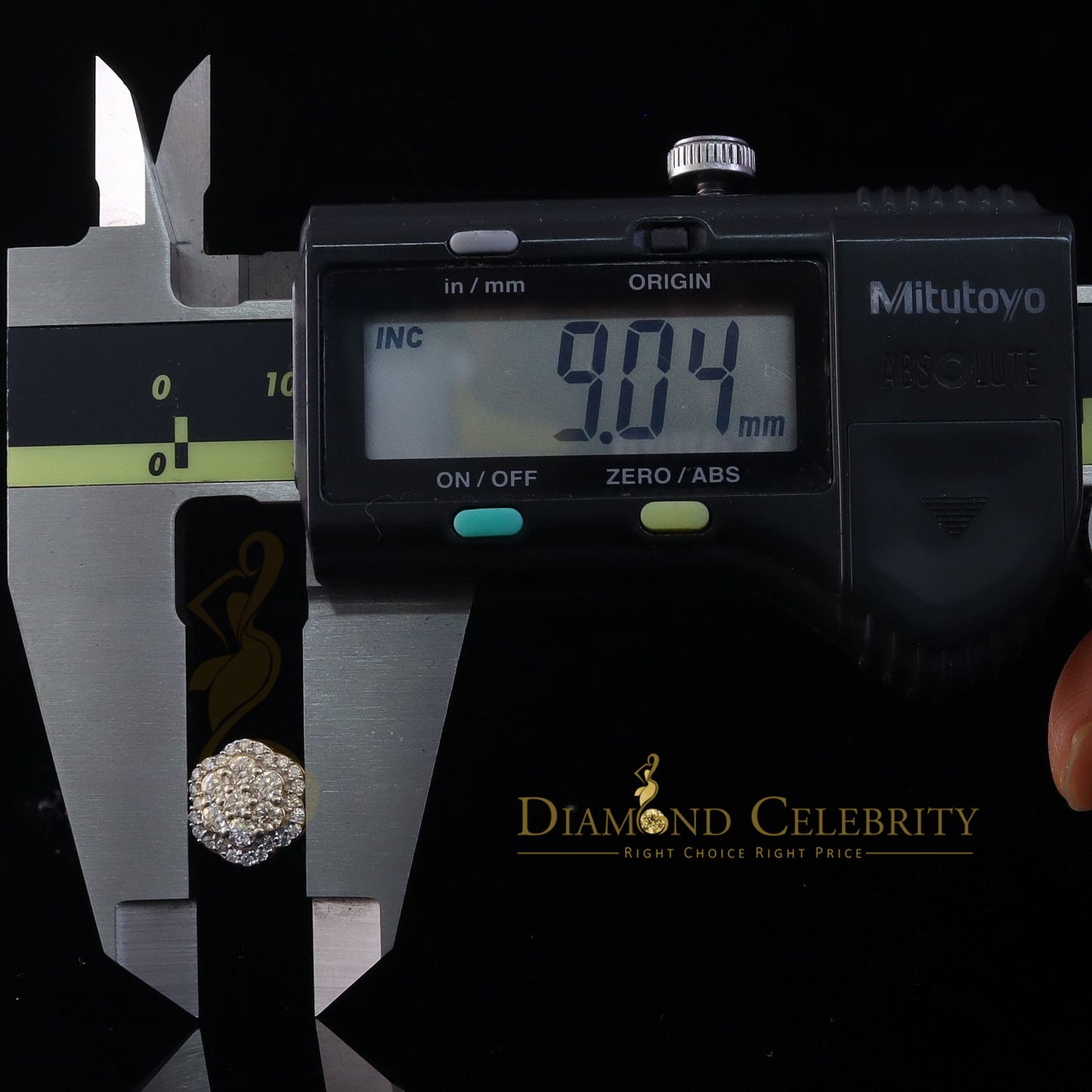 DiamondCelebritees New Women's/Men's 925 Silver Yellow 1.00ct VVS D Moissanite Floral Stud Earrings