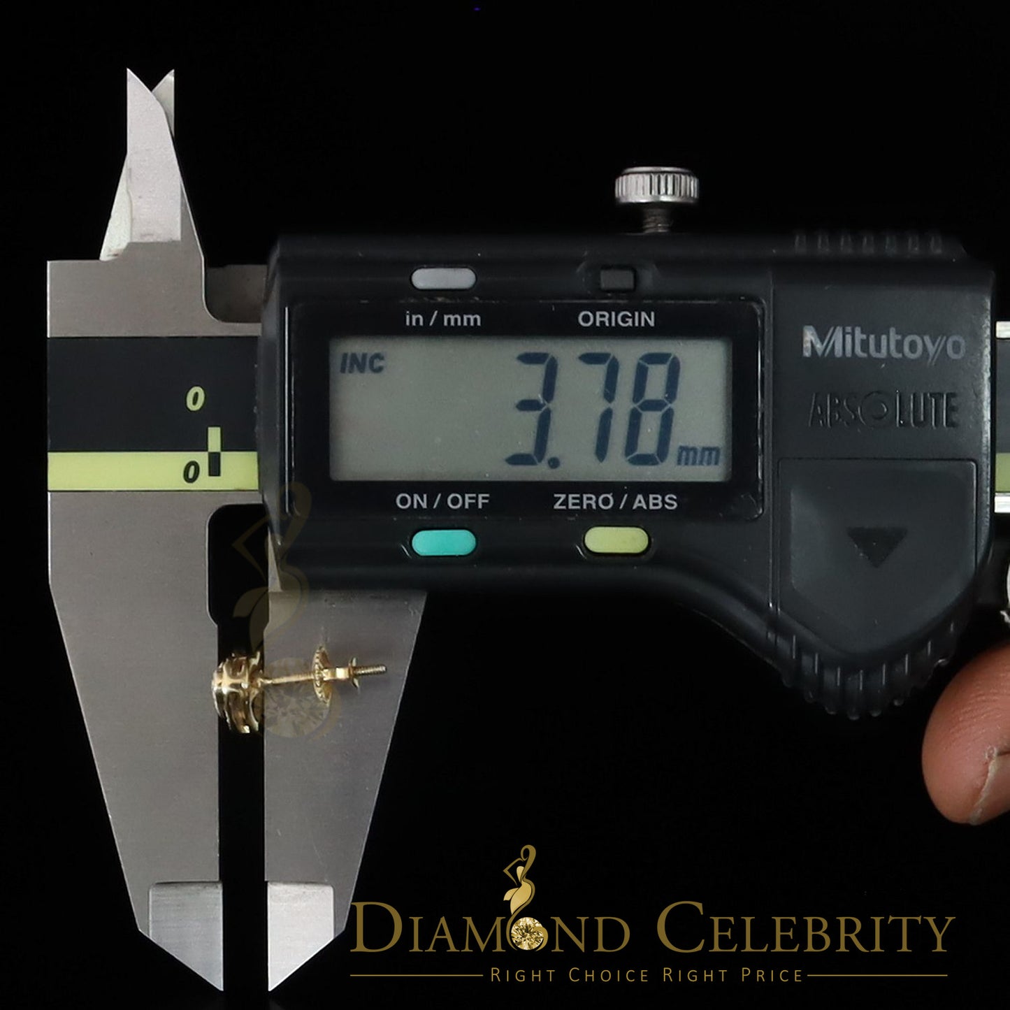 DiamondCelebritees Aretes Para Hombre Heart 925 Yellow Silver 0.10ct Diamond Women & Men Earrings