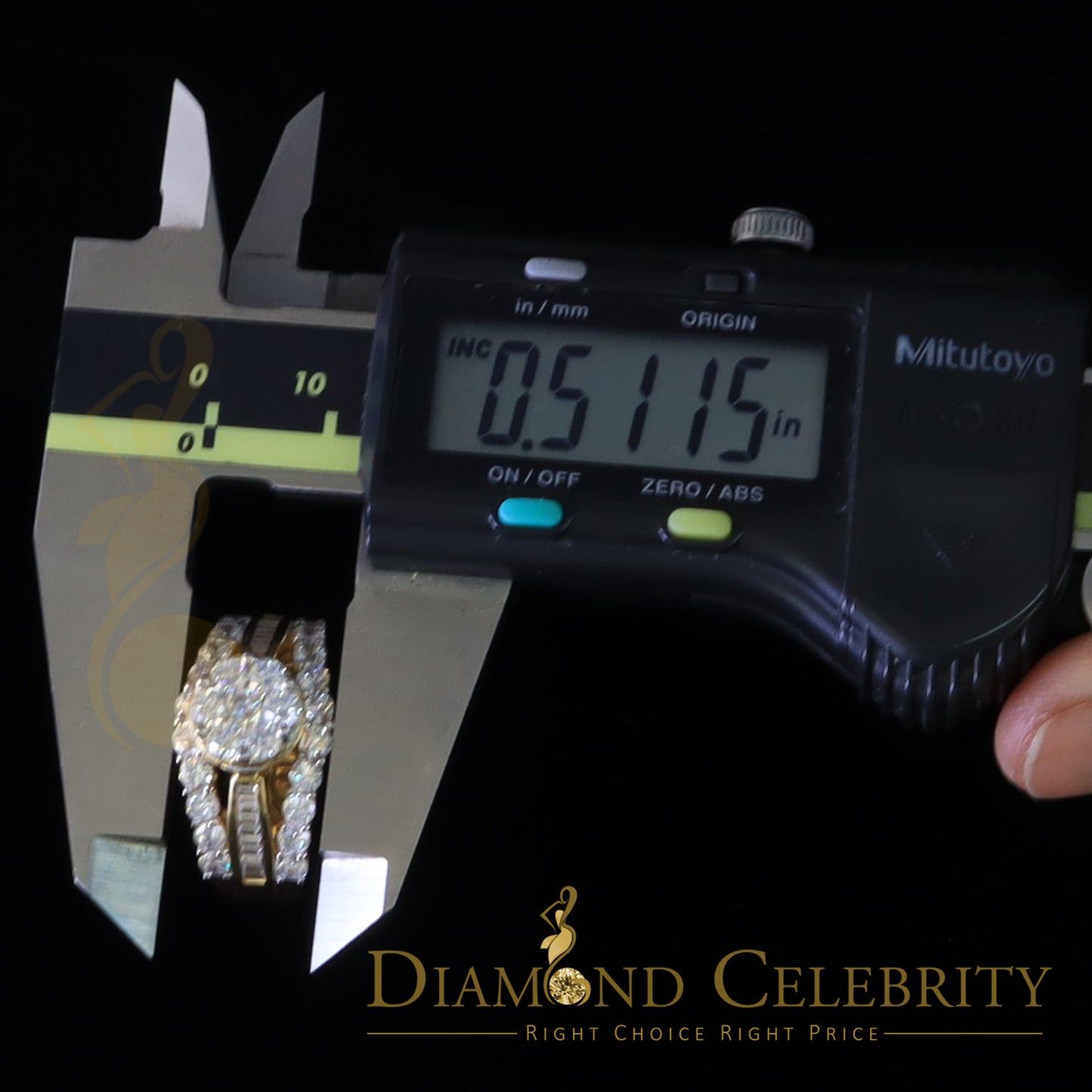 DiamondCelebritees 925 Sterling Silver 8.50ct Cubic Zirconia Piece Trio Yellow Womens Ring Size 9