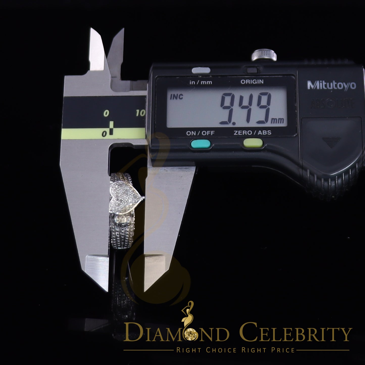 DiamondCelebritees Heart Ring SZ 7 0.10CT Real Diamond 925 Sterling White Silver Engagement Womens
