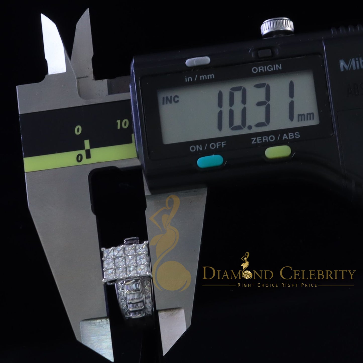 DiamondCelebritees 925 White Silver Square 1.10ct Cubic Zirconia Engagement Womens Ring Size 6.5