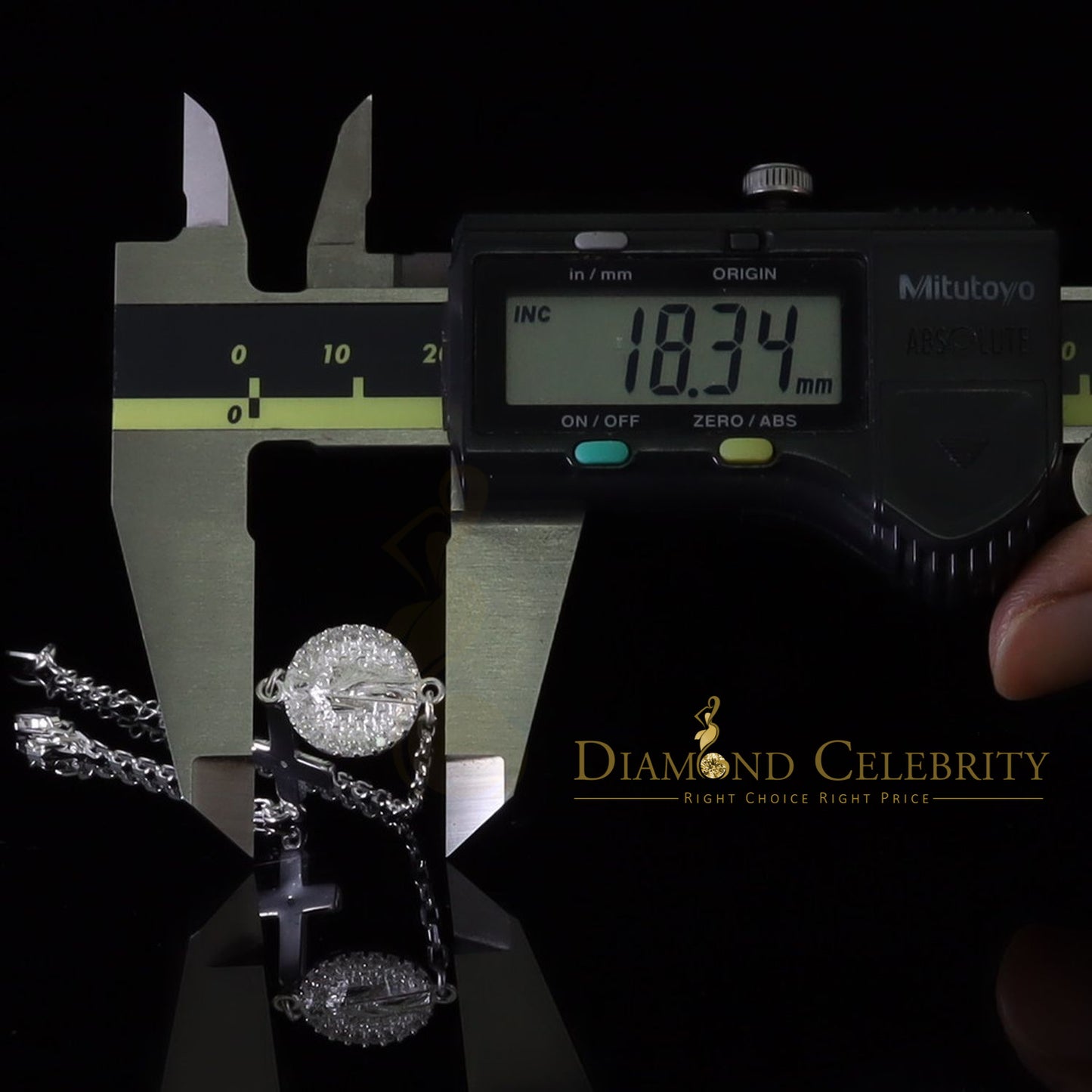 Diamondcelebritees CZ White Women's 925 Sterling Silver Virgin Merry and Cross Bracelet SZ 8