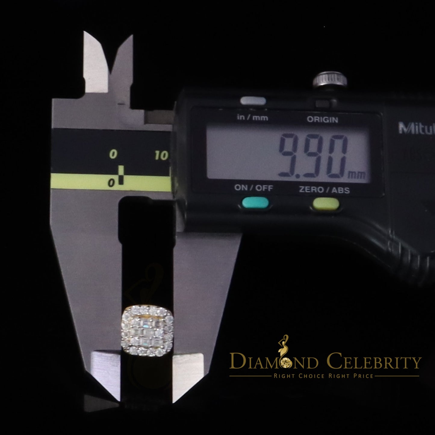 DiamondCelebritees Yellow 925 Silver 1.50ct VVS 'D' Baguette Moissanite Stud Earrings Men's/Women's