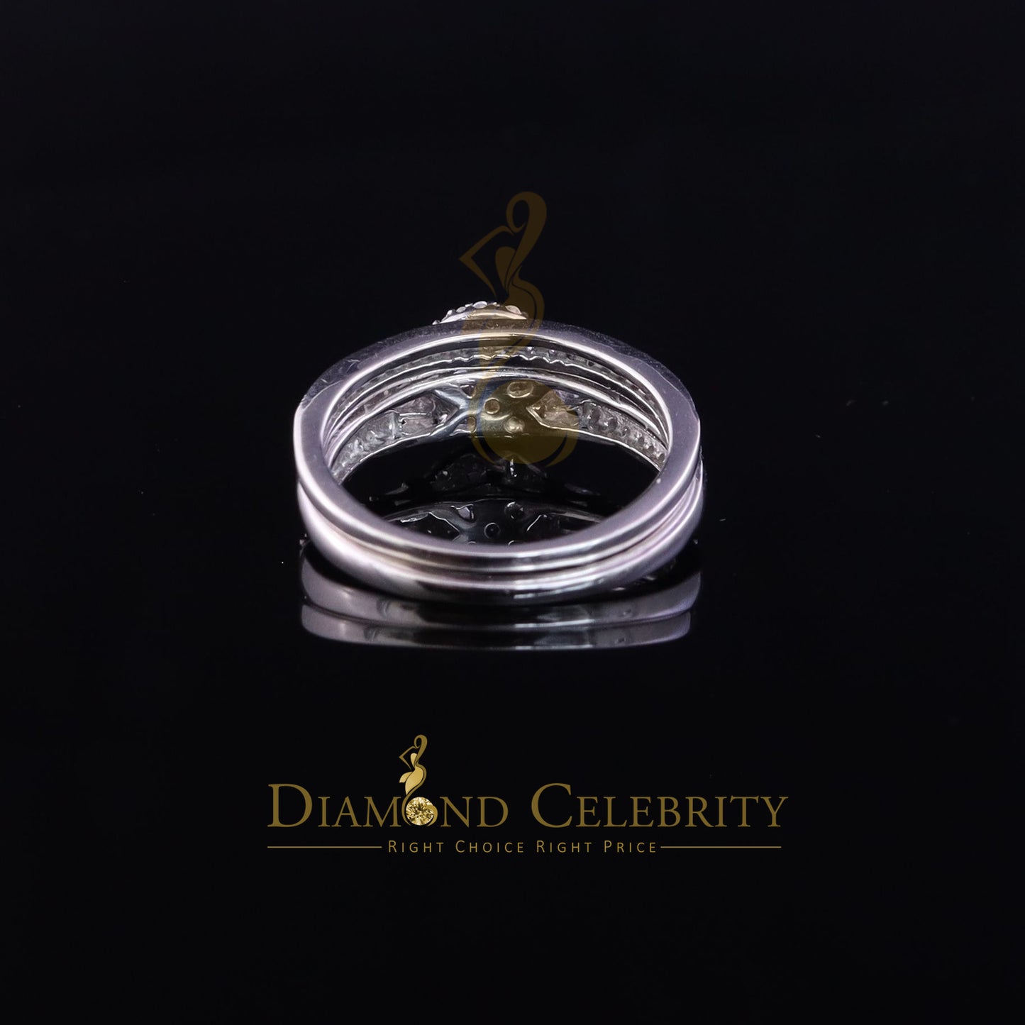 DiamondCelebritees 1.75ct Cubic Zirconia 925 White Silver Men;s/Womens Round Bridal Ring Size 7