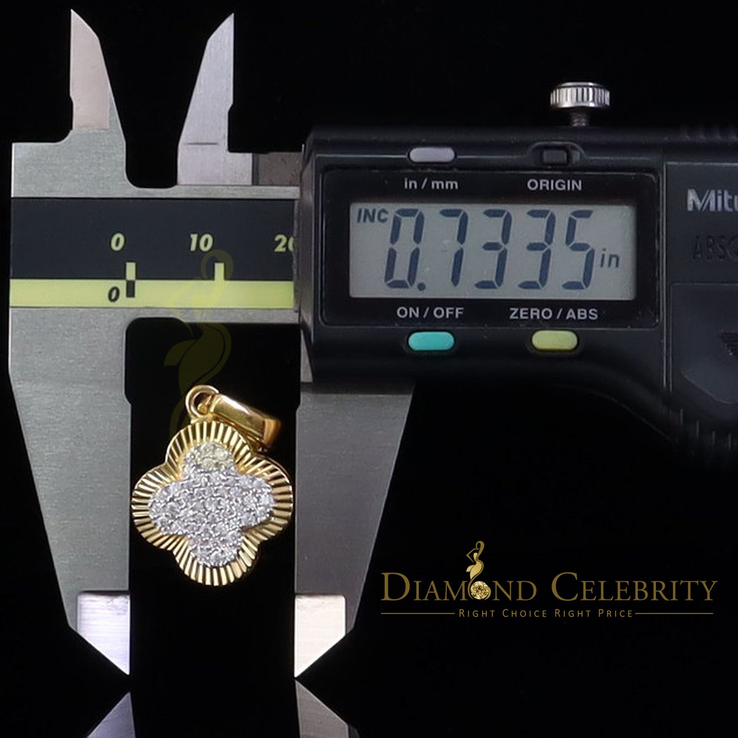 Diamondcelebritees Yellow 925 Silver 1.00ct VVS D Clr Moissanite Clover Pendant for Women