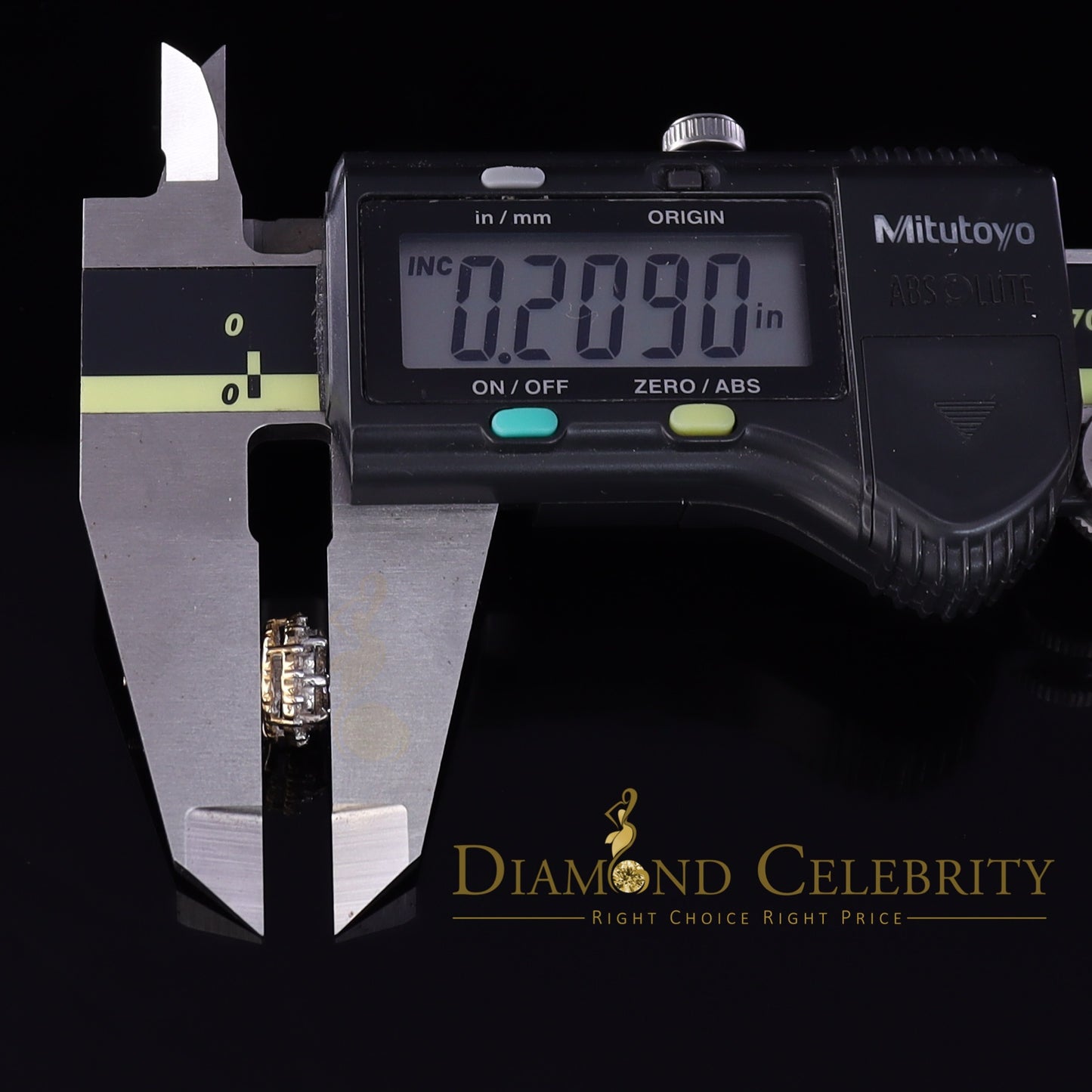 DiamondCelebritees 10K Real Yellow Gold w/Real 1.66 CT Diamond Men's/Women's Stud Earring