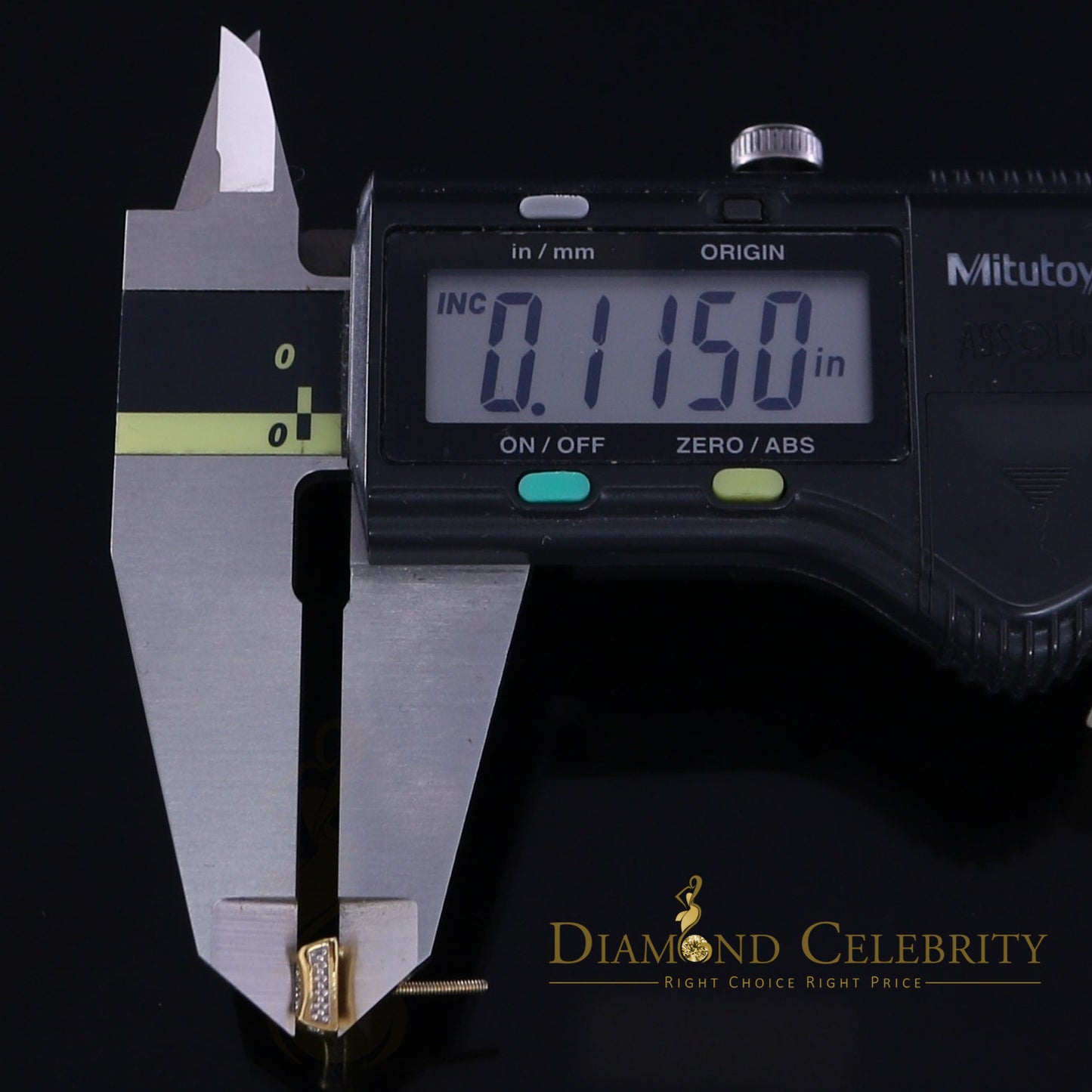 DiamondCelebritees 0.05ct Real Diamond 925 Sterling Silver Women's & Men's Yellow Kite Stud Earring