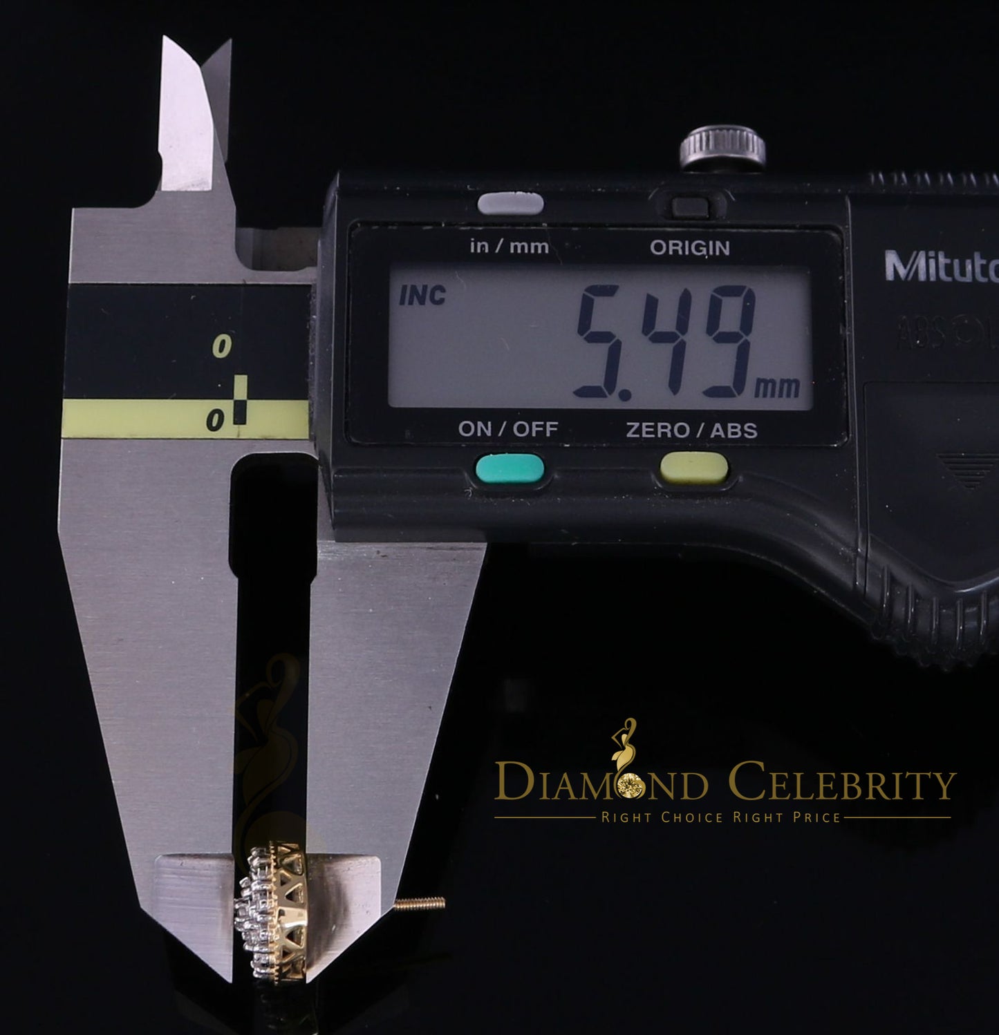 DiamondCelebritees10K Real Yellow Gold Real 0.25CT Diamond Men's/Women's Stud Micro Earring