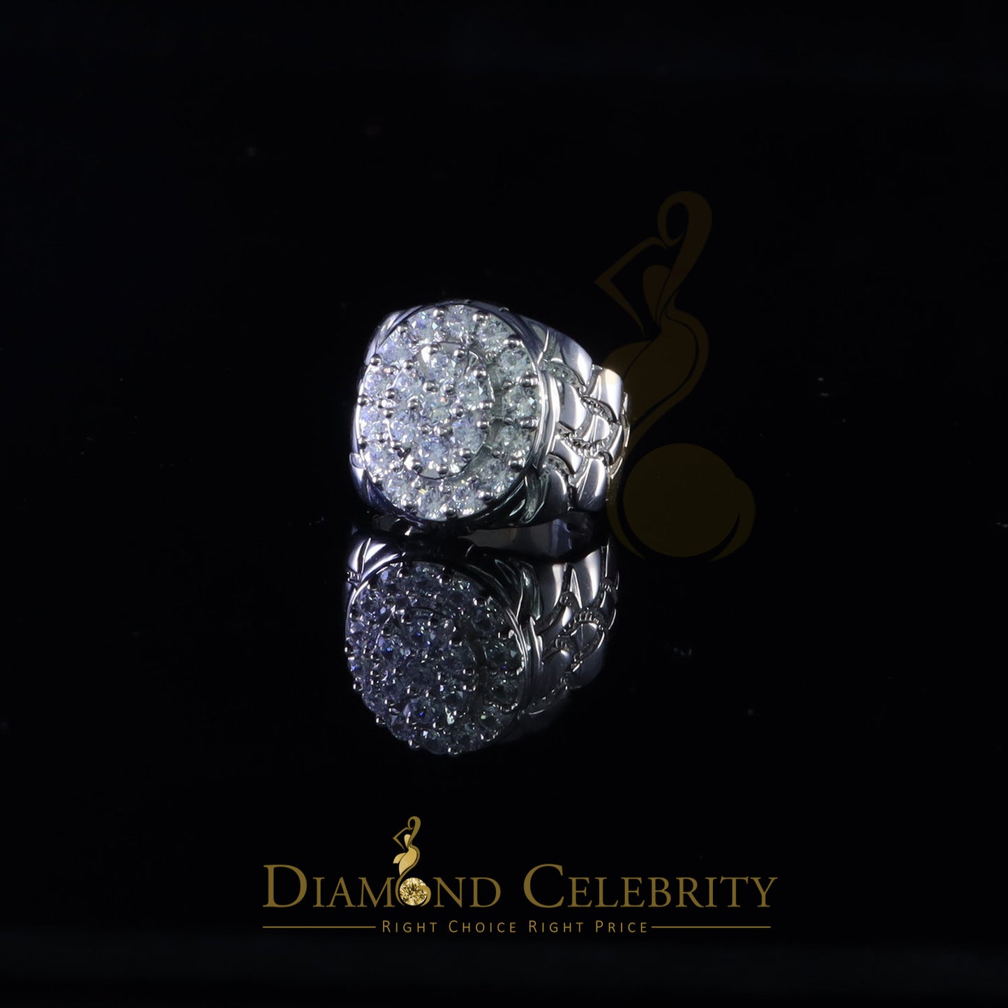 DiamondCelebritees 3.59ct White Engagement Ring Women 925 Sterling Silver Cubic Zirconia Size 8