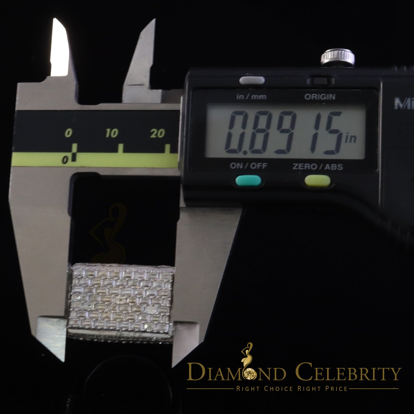 DiamondCelebritees Rectangle Rings Size 10 for Men's 925 White Silver 6.50ct VVS 'D' Moissanite