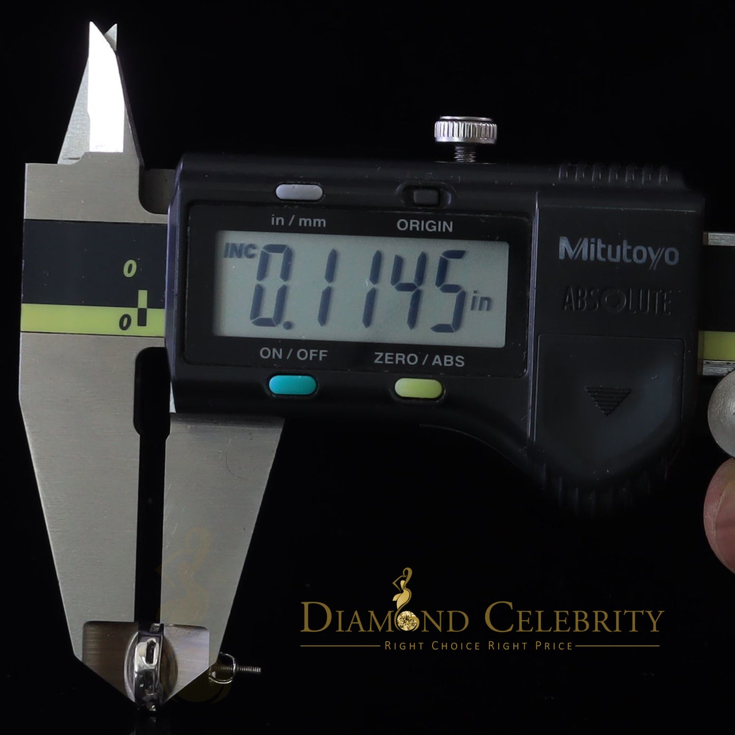 DiamondCelebritees 0.78ct Cubic Zirconia 925 White Silver Women's & Men's Hip Hop Round Earrings