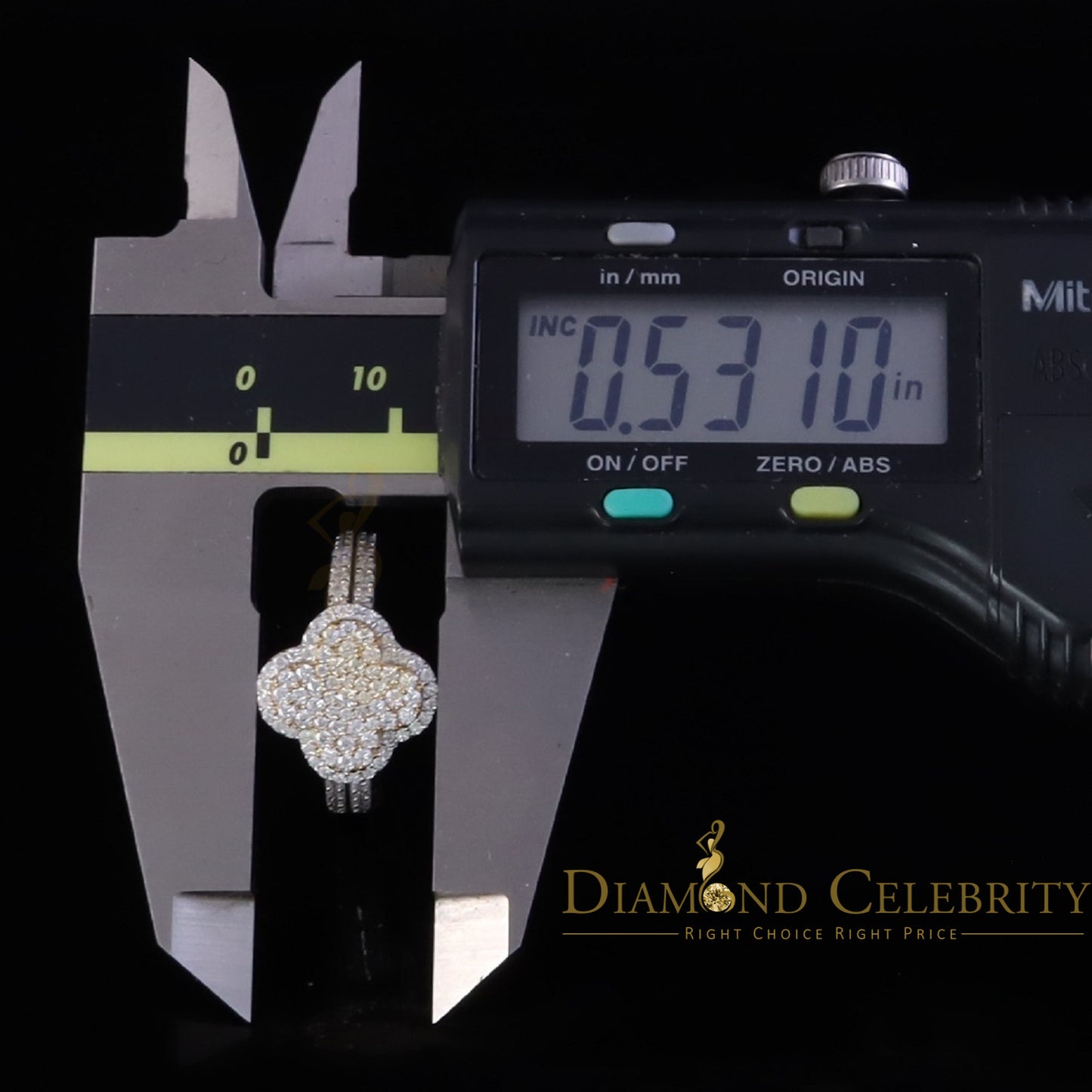 1.66ct VVS D Clr Clover Shape Silver White For Women's 925 Moissanite Ring Size7