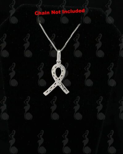 DiamondCelebritees White Ribbon Shape Pendant 925 Sterling Silver with 0.26ct Cubic Zirconia stone