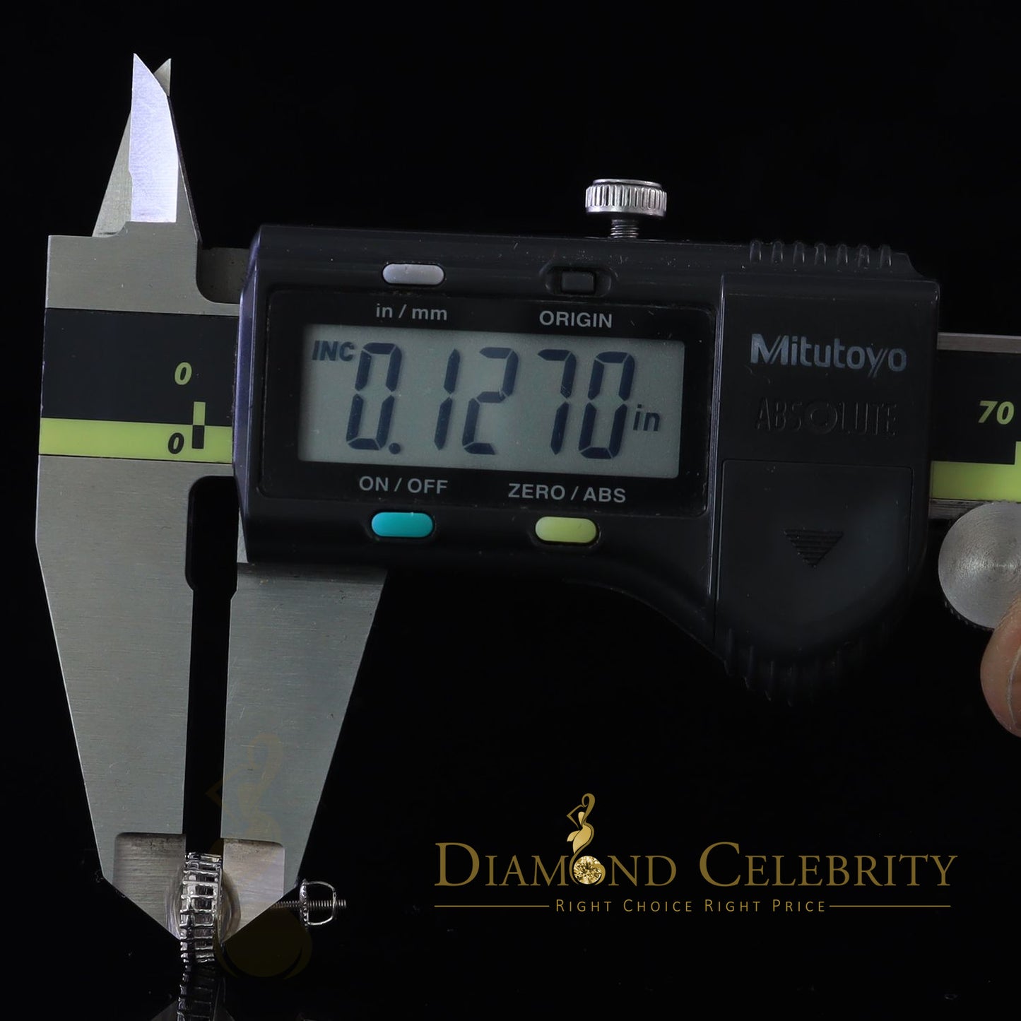 DiamondCelebritees 0.52ct Cubic Zirconia 925 White Sterling Silver Women's Hip Hop Round Earrings