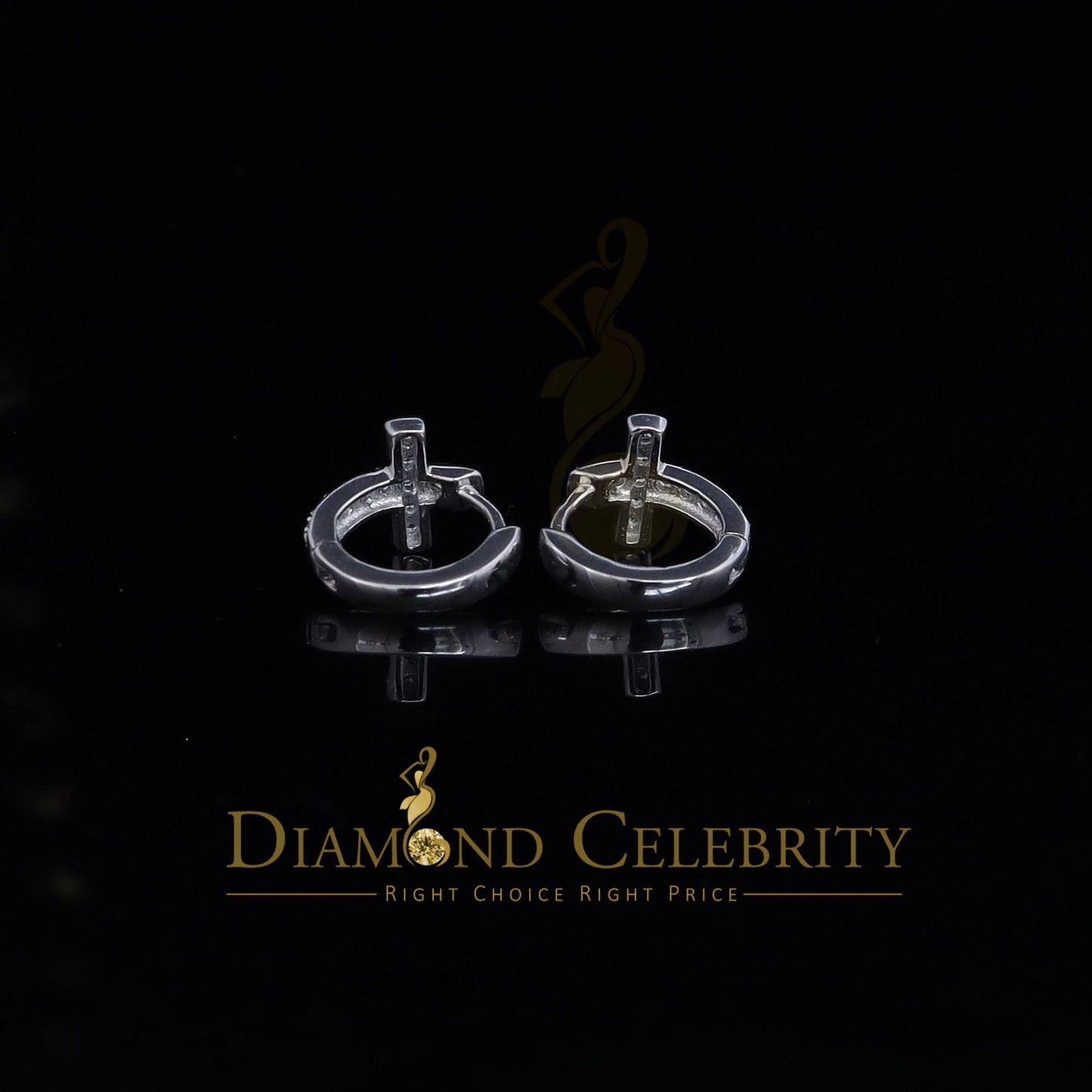 DiamondCelebritees White 925 Sterling Silver 0.72ct Cubic Zirconia Women's & Men's Hoop Earrings