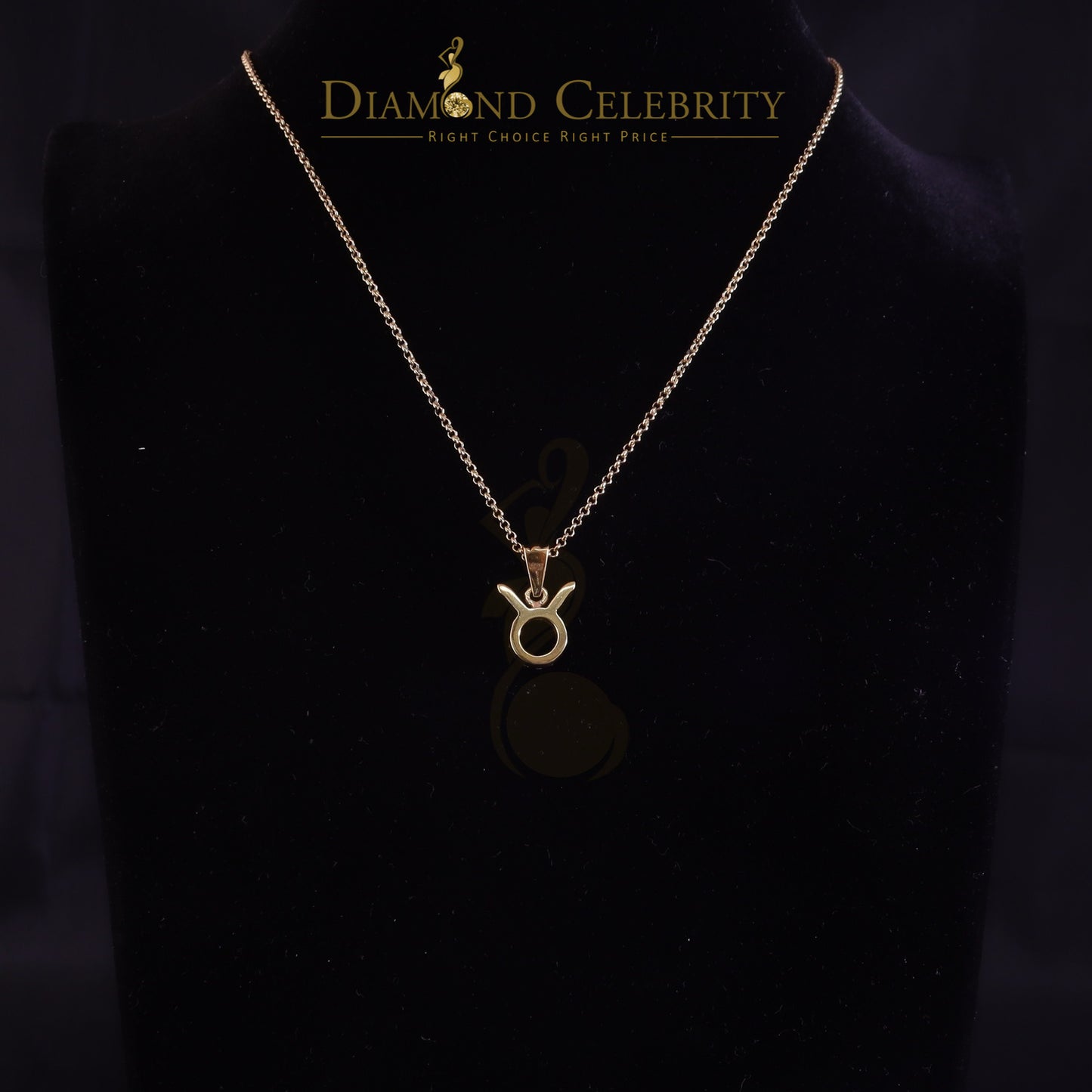 DiamondCelebritees 0.65ct Cubic Zirconia Silver Yellow TAURUS MAY Month Pendant for Men's & Women's